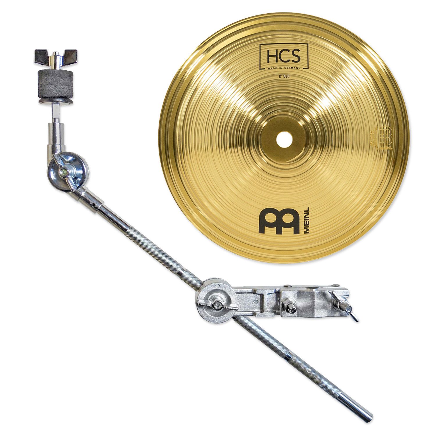 Meinl Cymbals Becken Meinl Becken HCS8B Bell 8 Zoll Effektbecken mit Beckenarm, 1-St., Becken, Vorteils-Set mit Beckenarm