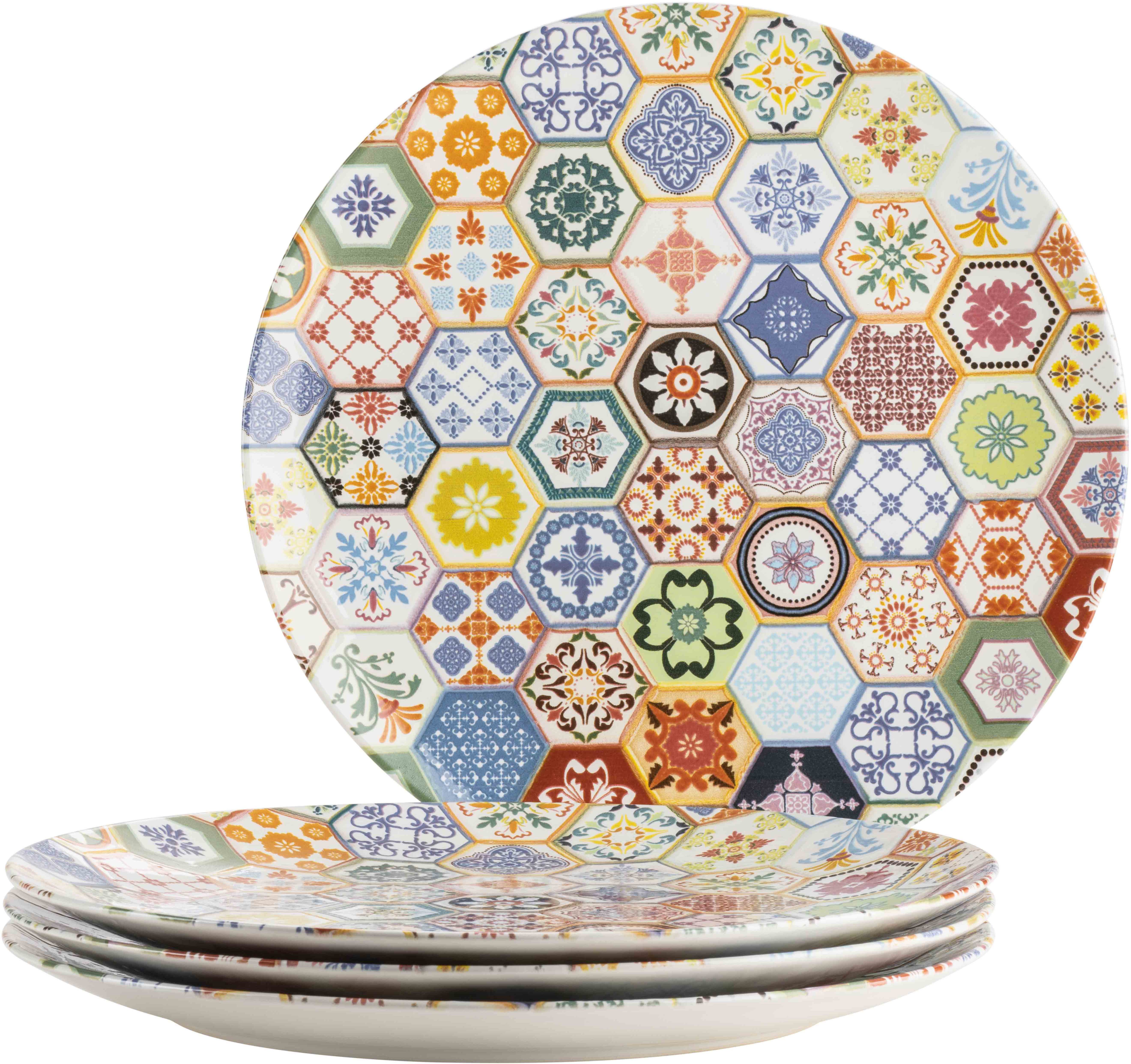 MÄSER Platzteller Platzteller-Set Amarante, Steinzeug, Set, 4-tlg.
