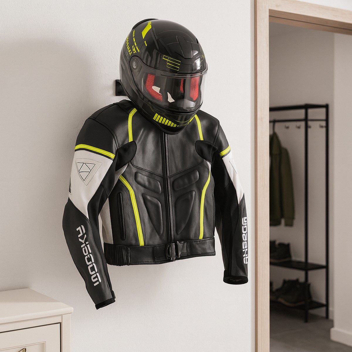 XGP Motorradhelm Motorrad Garderobe / Wandhalterung Helmhalter # WH2 sw – Bild 2 von 5