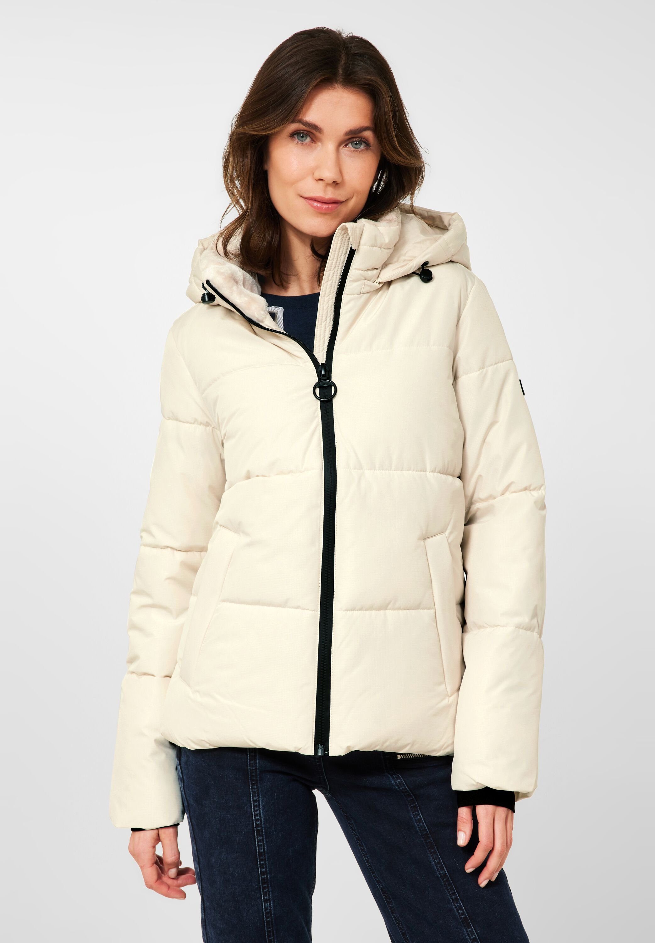 Cecil Damen Jacke Mit Abnehmbarer Kapuze - Kurze Jacke Mit Stretch