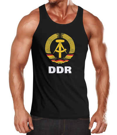 MoonWorks Tanktop Herren Tanktop DDR Fan Retro Nostalgie Moonworks® mit Print