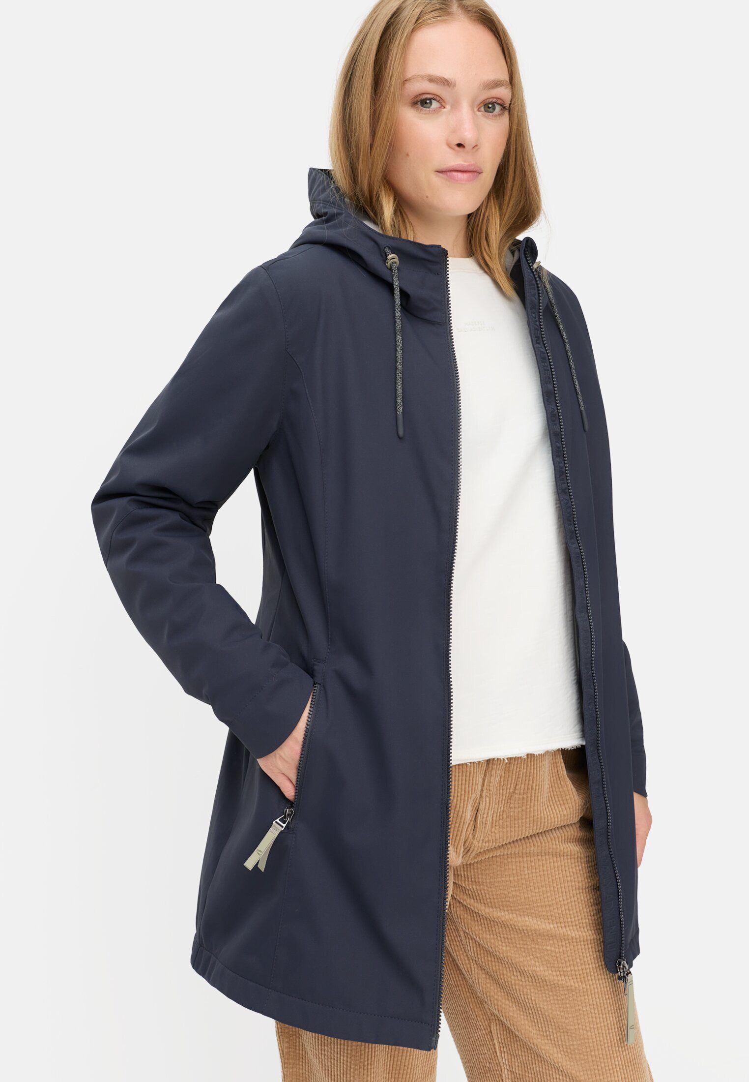 camel active Funktionsjacke mit Kapuze Langarm Markenlabel