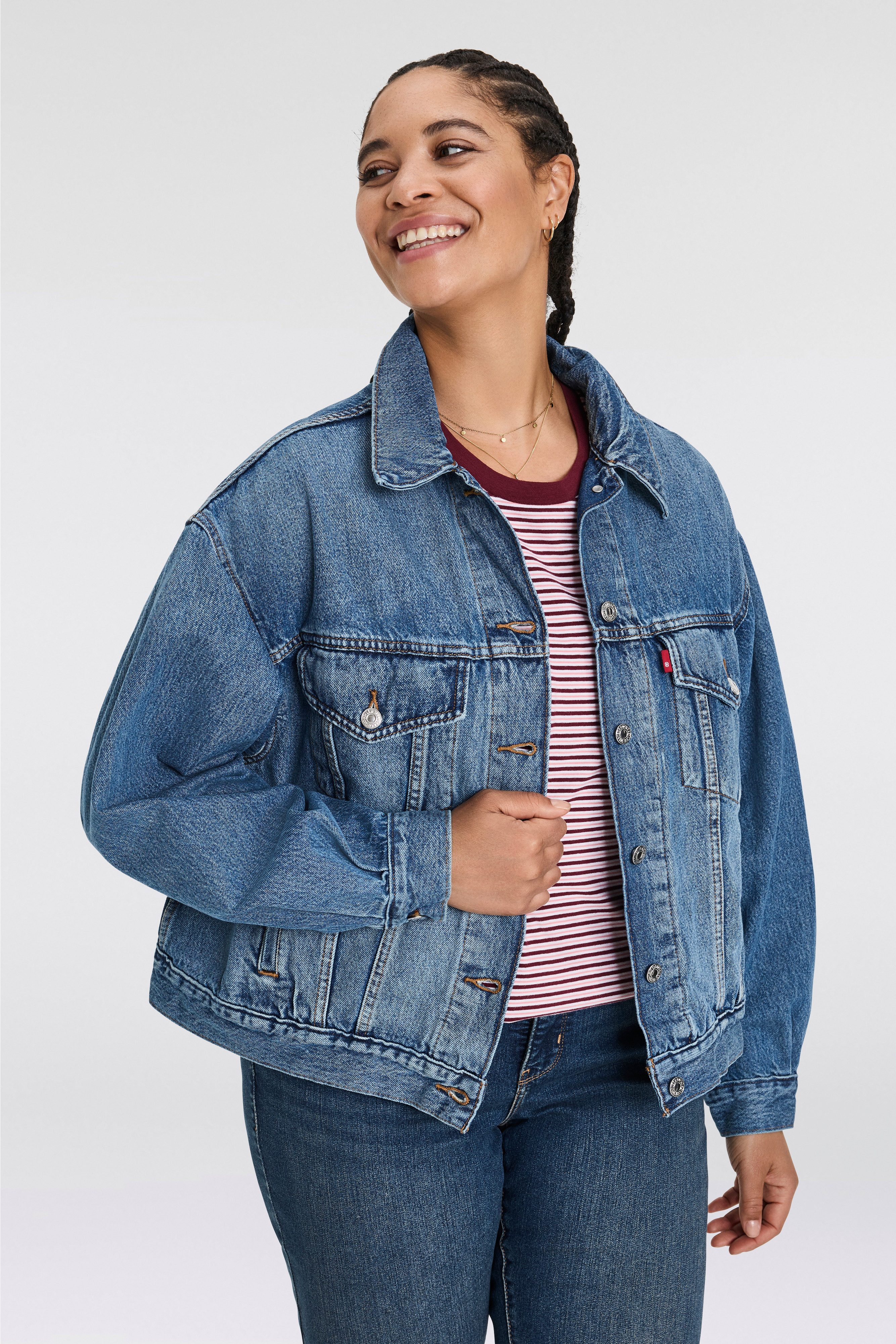 Levi's® Plus Jeansjacke TRUCKER in leichter günstig online kaufen