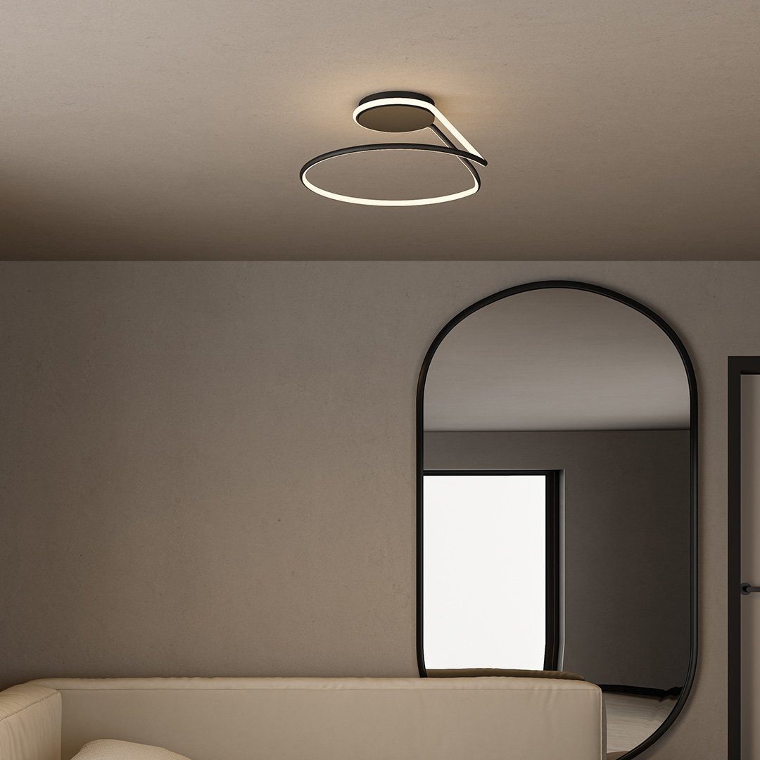 LED Deckenleuchte LUMOS Schwarz