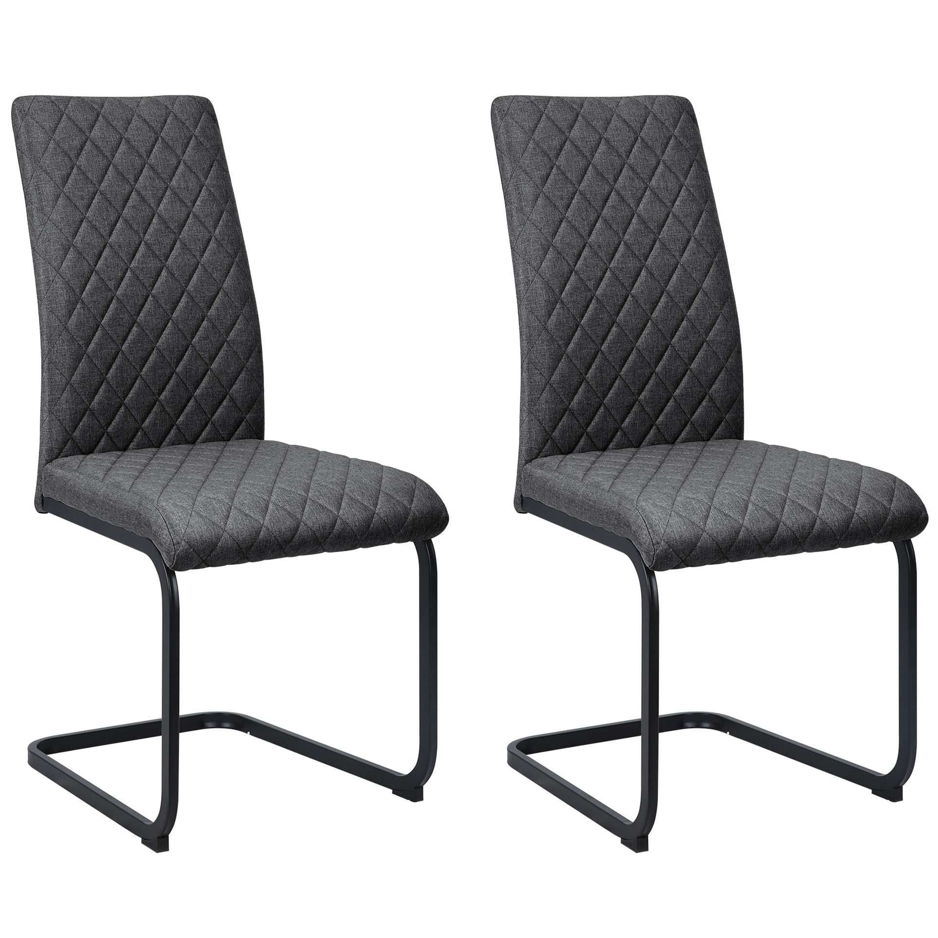 OTTO home Esszimmerstuhl Valbourg (2 St), Freischwinger, gepolsterte Rückenlehne und Sitzfläche, Sitzhöhe 48 cm