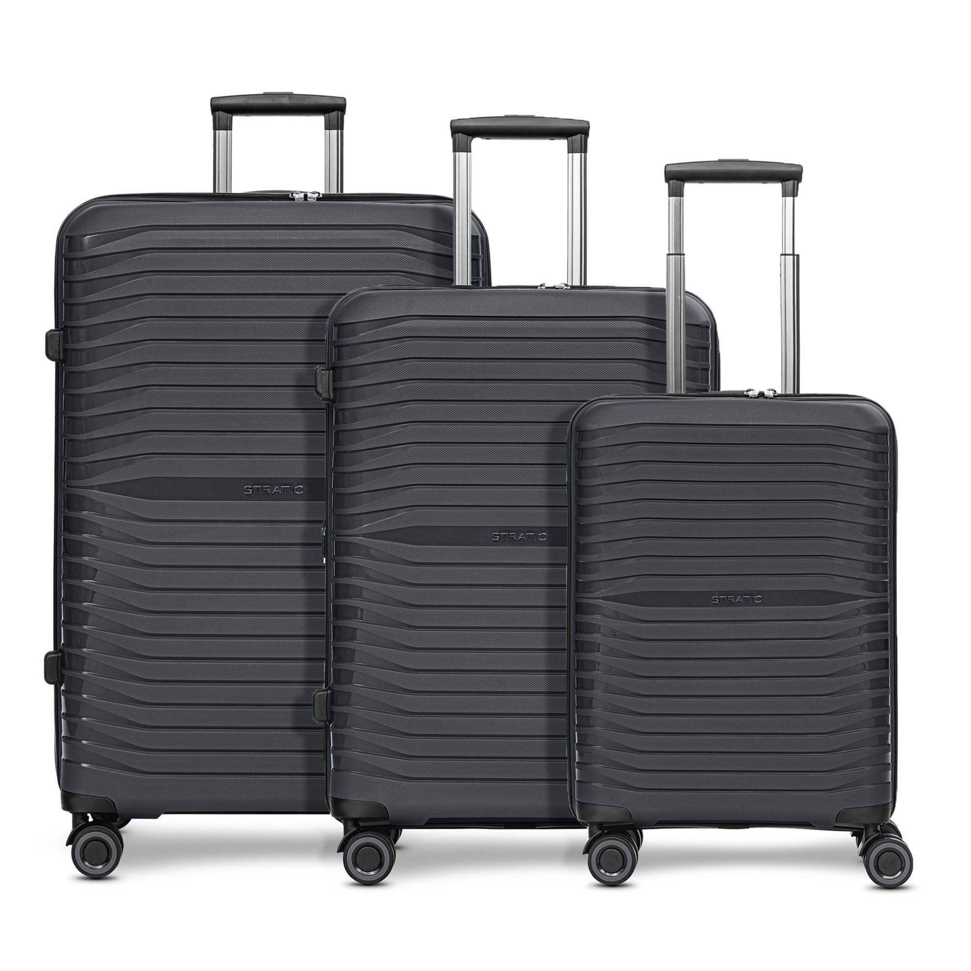 Stratic Валізи на колесахet Shine, 4 Rollen, (3-teilig, 3 tlg), Polypropylen