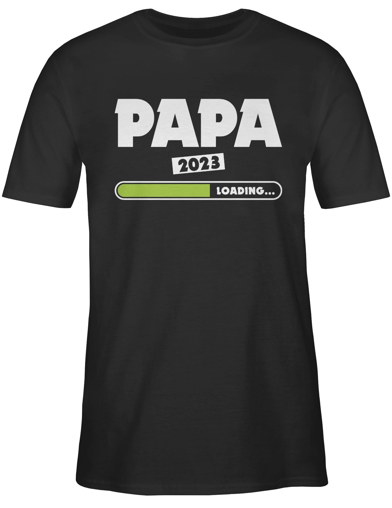 Schwarz Shirtracer T-Shirt loading 2023 Vatertag Papa 01 Papa Geschenk für grün