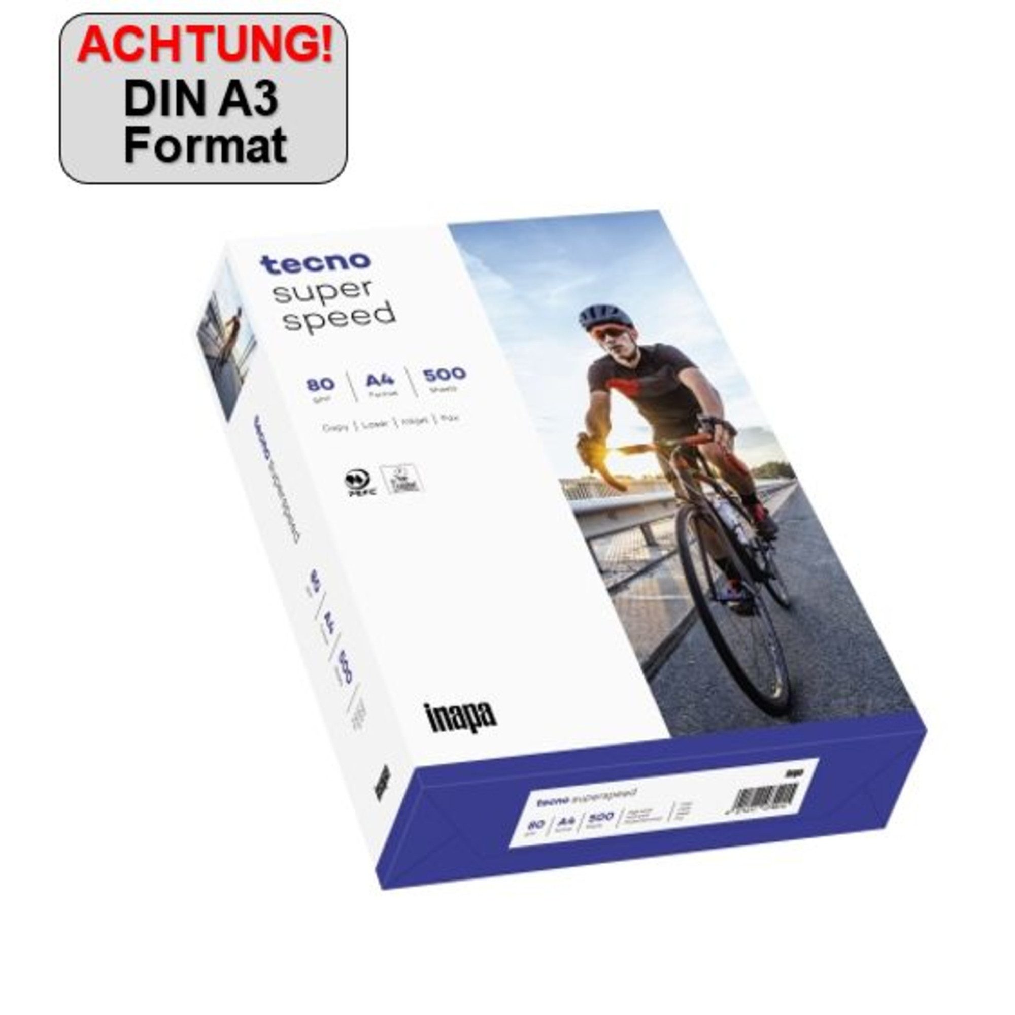 INAPA Kopierpapier Kopierpapier superspeed 2100011540 A3 weiß 500 Blatt