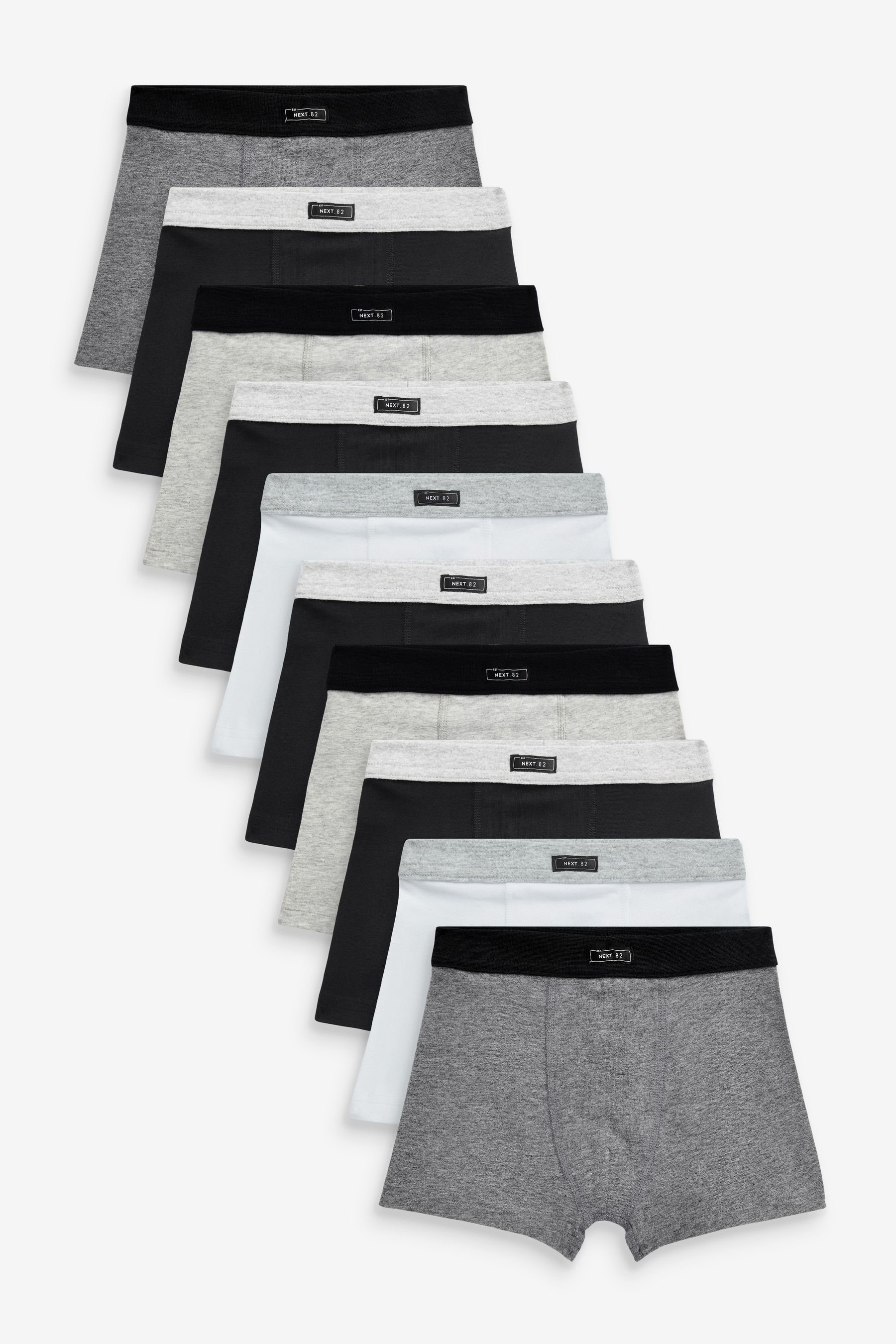 Next Trunk Unterhosen, 10er-Pack (10-St) Black/Grey/White