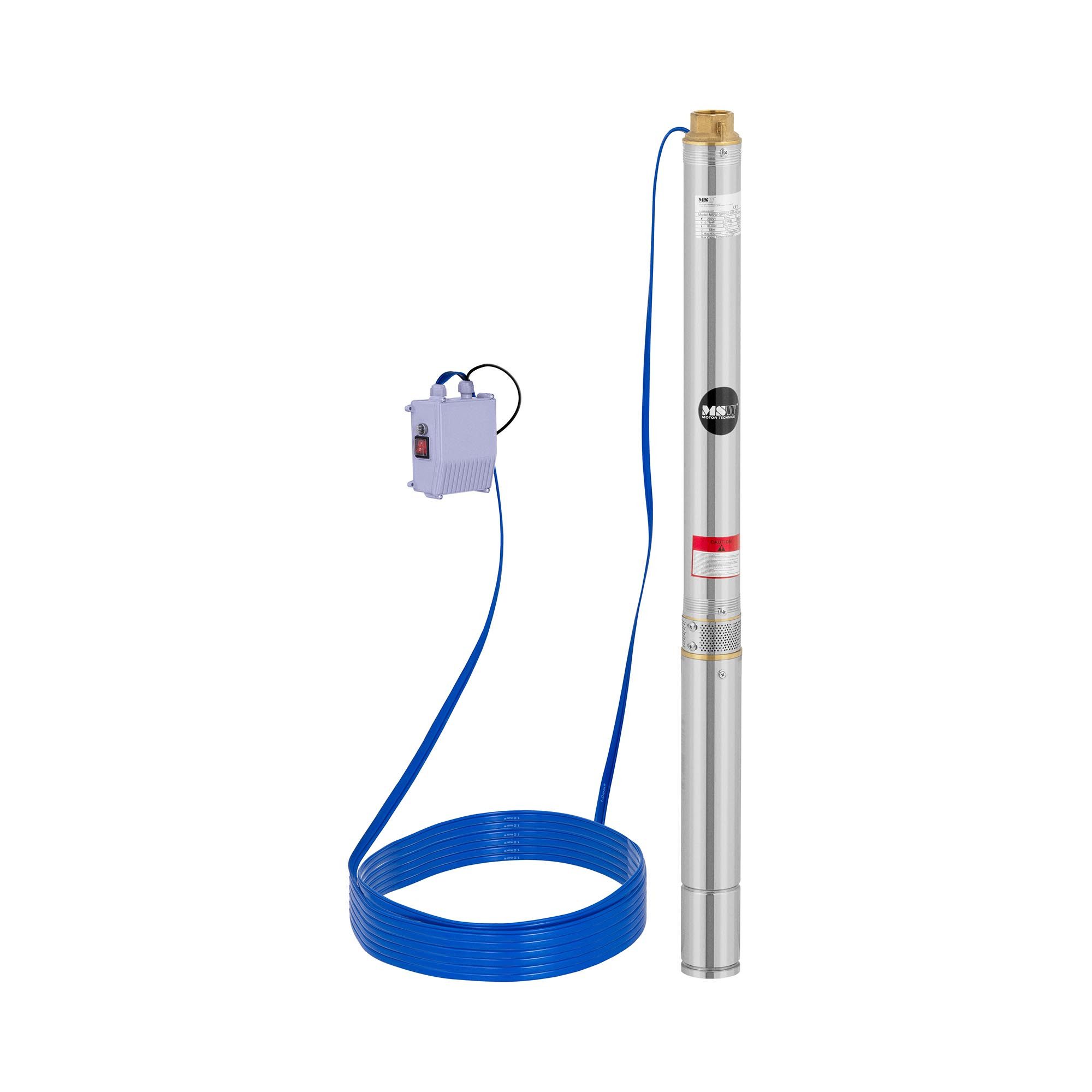 MSW Tiefbrunnenpumpe 3.800 l/h Brunnenpumpe Tauchpumpe 750 W Edelstahl 60 m günstig online kaufen