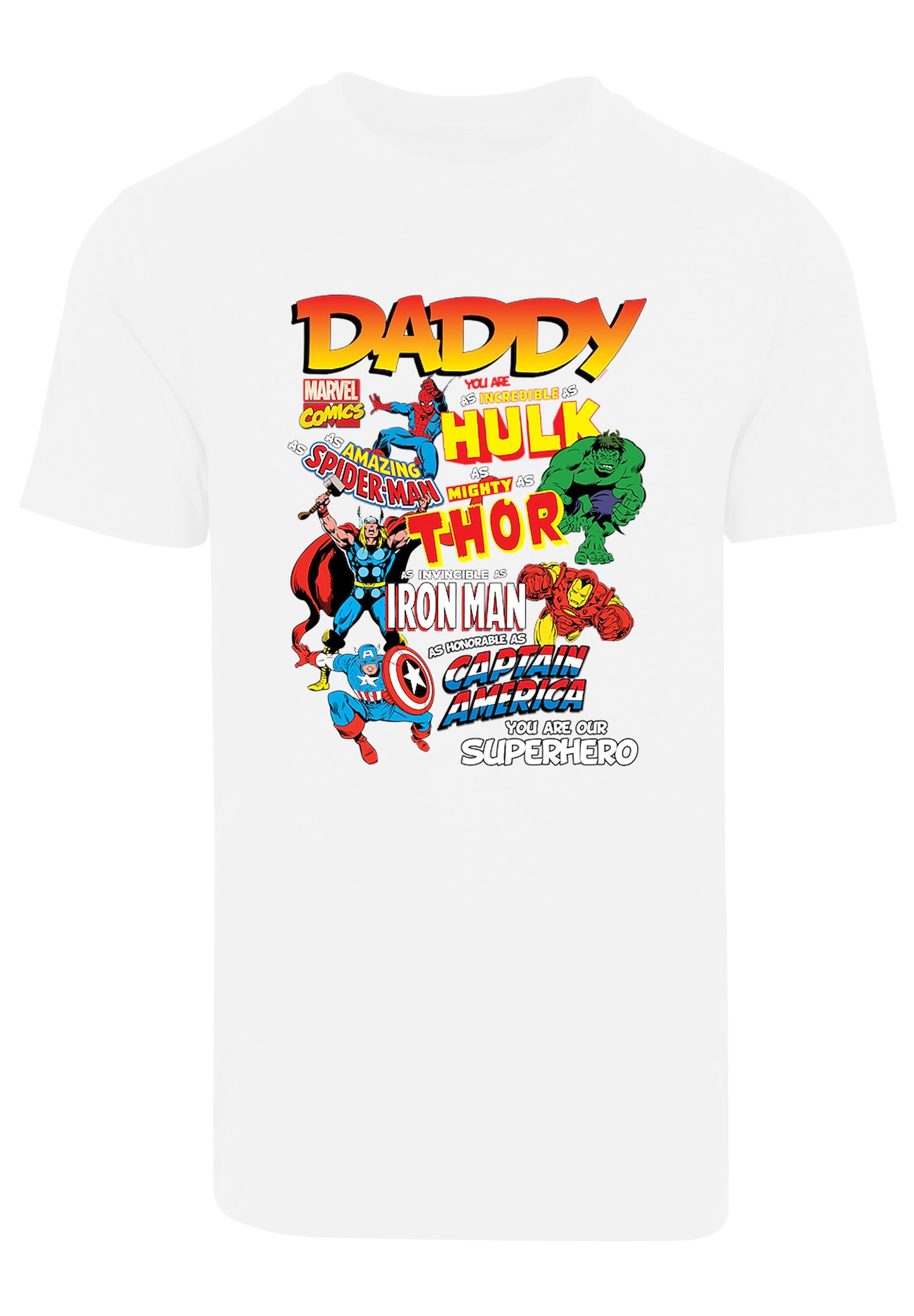 F4NT4STIC Dad Superhero Comics Print Marvel weiß T-Shirt Our