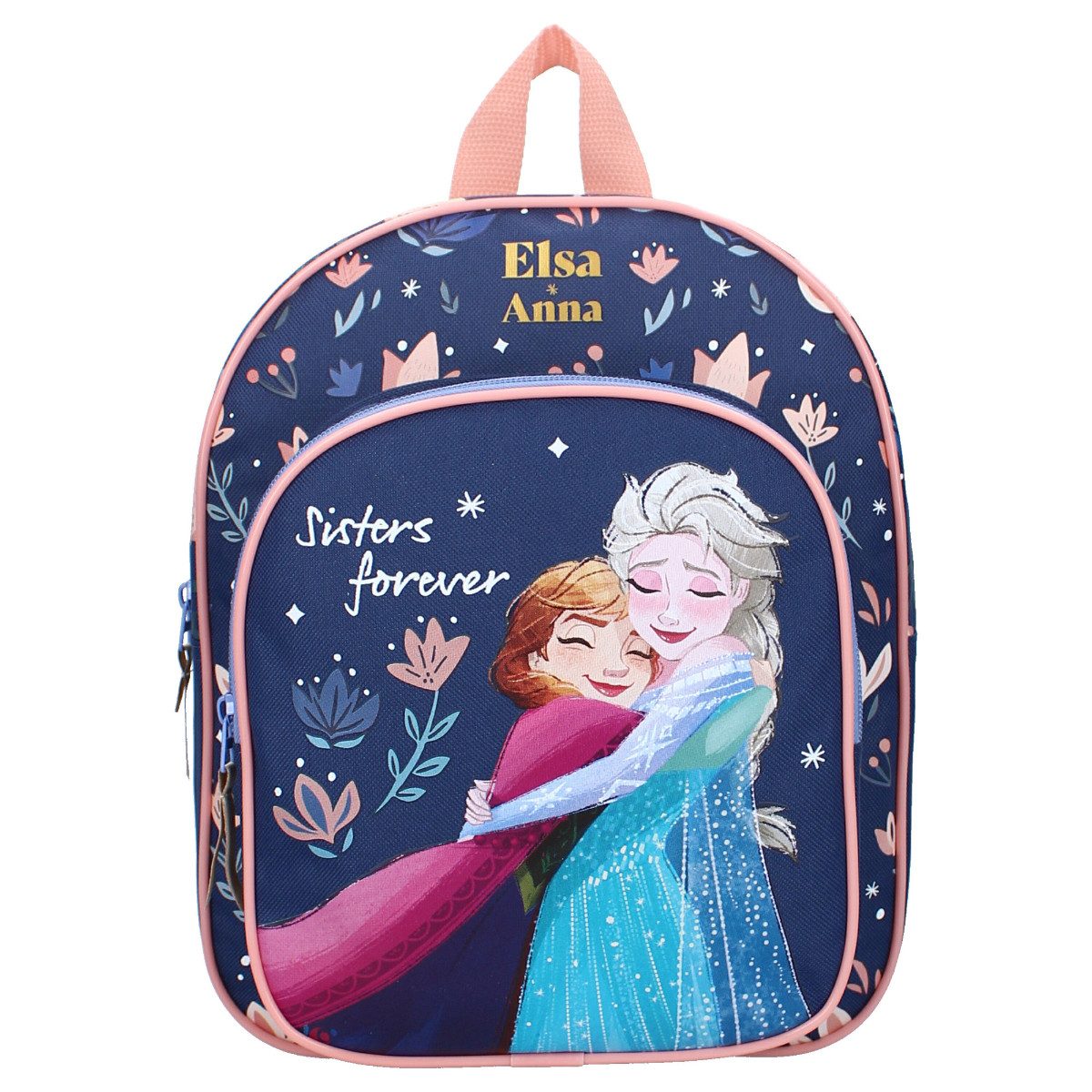 Disney Frozen Kinderrucksack Rucksack Mädchen Tasche mit Anna und Elsa, rosa-blaue Schultasche (1-tlg)