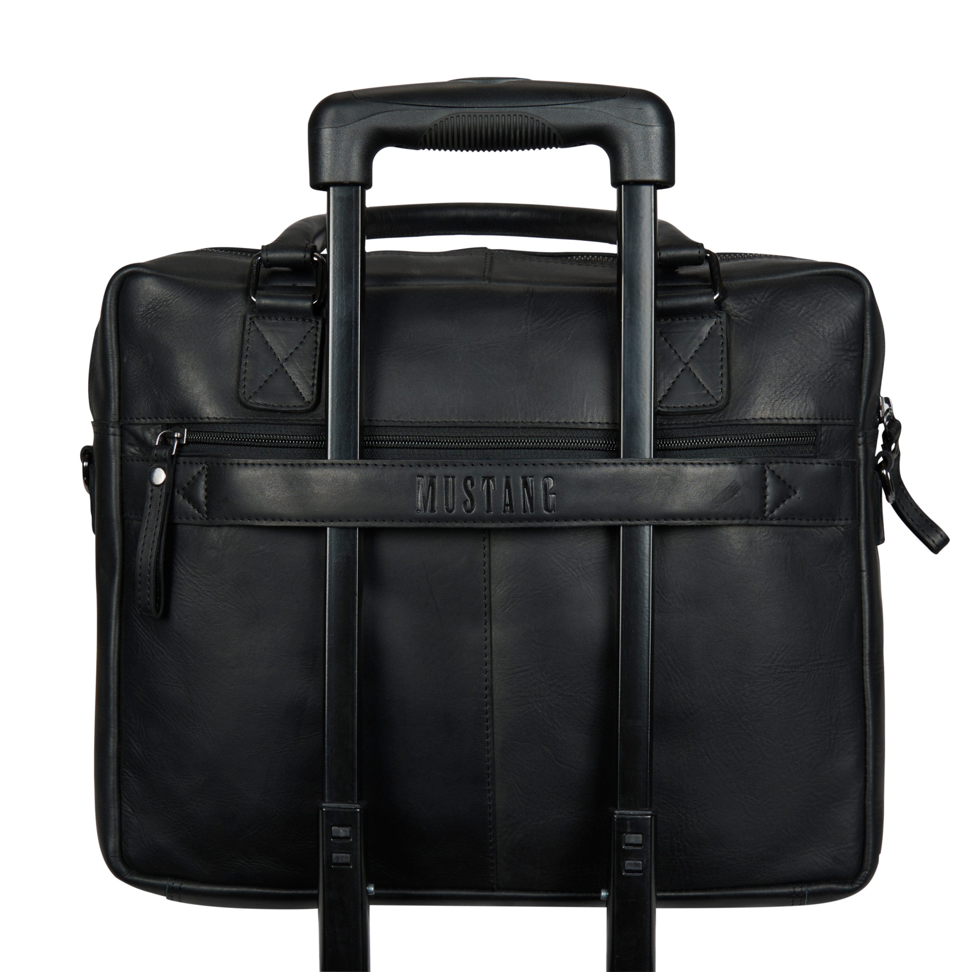 MUSTANG Dokumententasche Valencia, Men Businesstasche, Reisetasche mit auffälliger Logoprägung