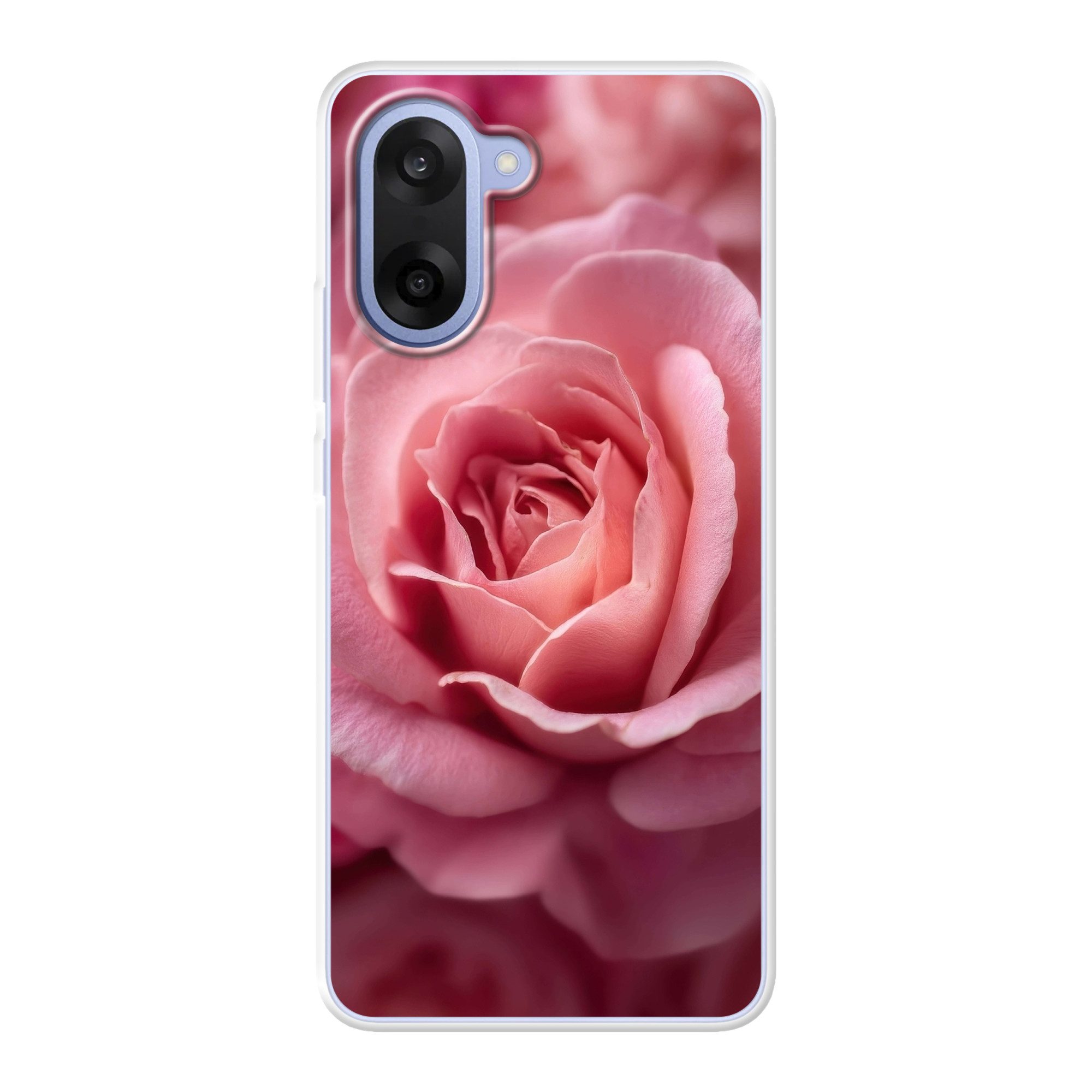 MuchoWow Handyhülle für OnePlus Nord CE5 Rosa - Rose - Romantisch, Phone Case, Silikon, Schutzhülle Dünn