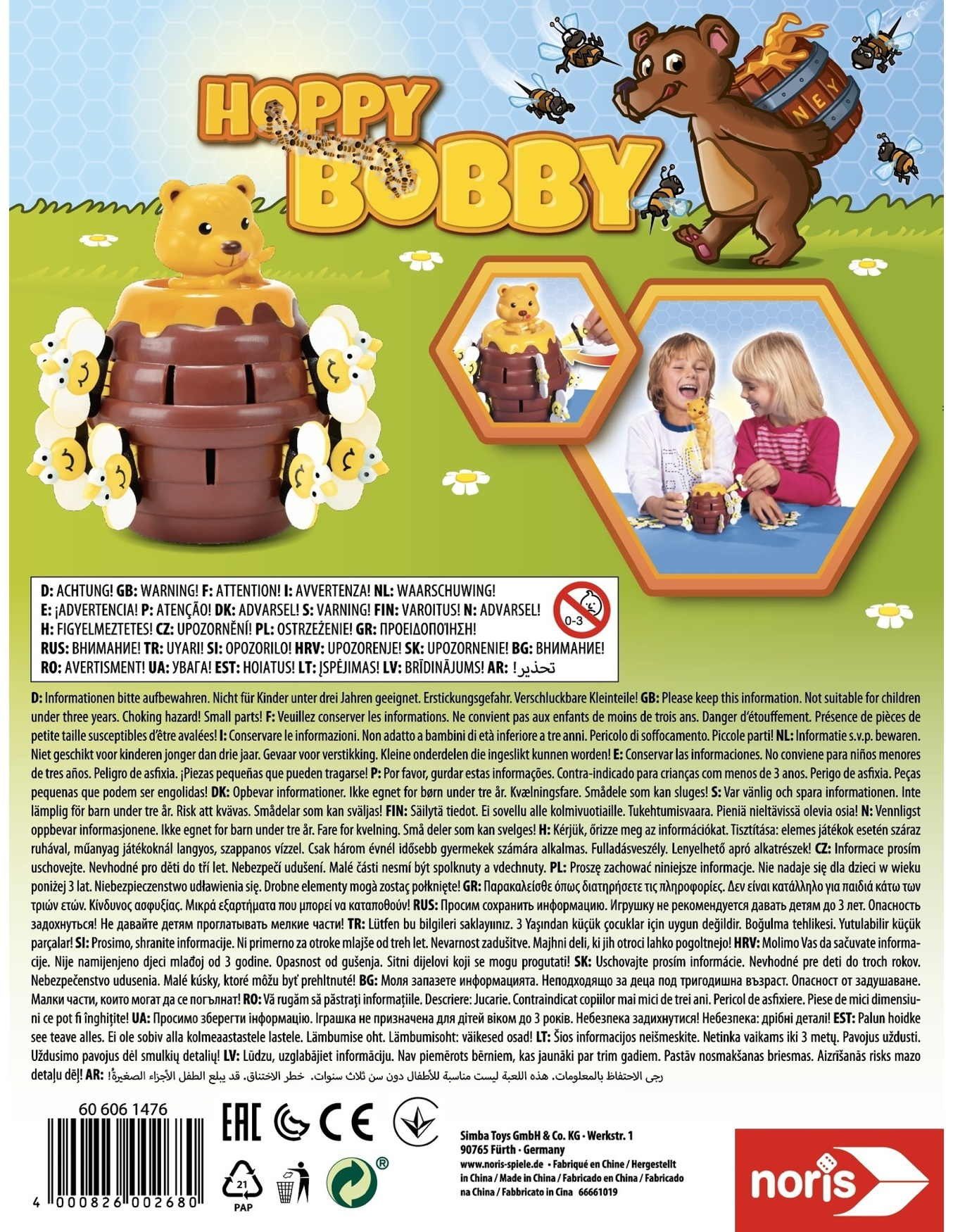 Noris Spiel Kinderspiel Aktionsspiel Hoppy-Bobby Actionspiel 606061476