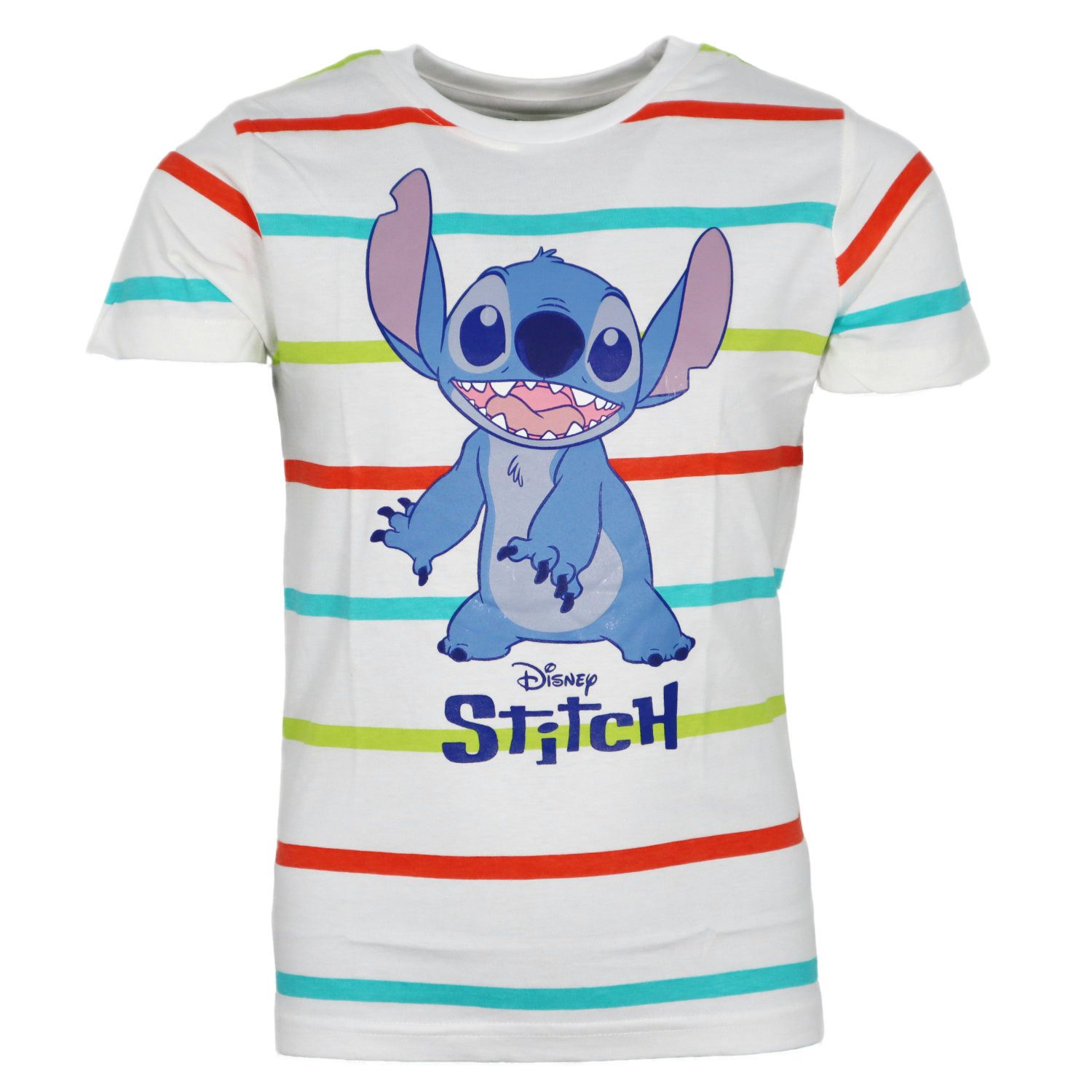 Disney Print-Shirt Disney Lilo und Stitch Jungen Kinder kurzarm T-Shirt Shirt 100% Baumwolle, Gr. 98 bis 128