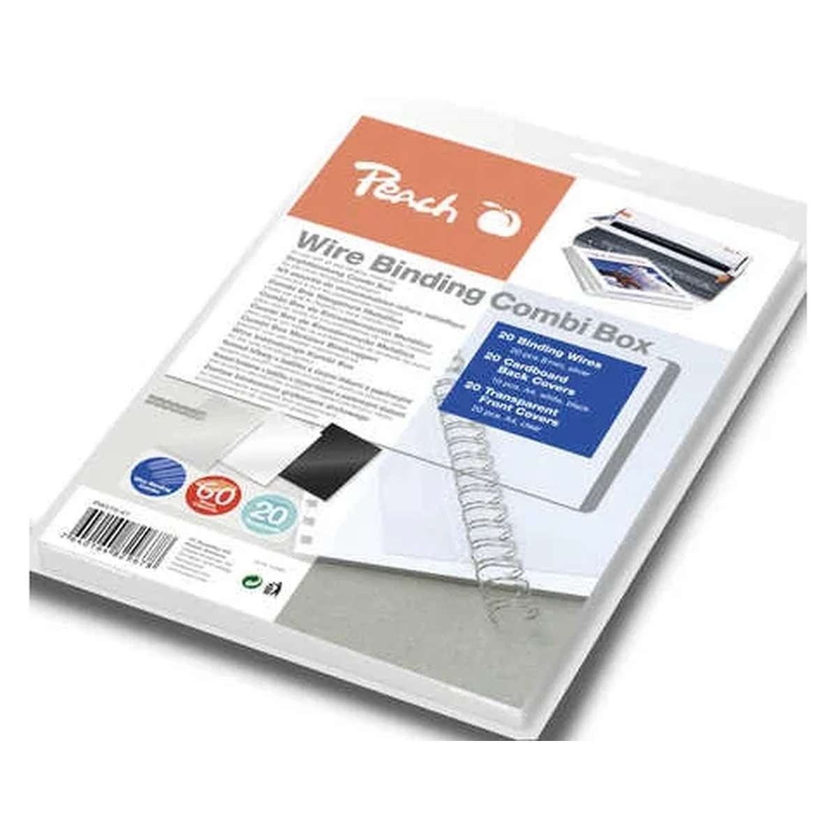 Peach Bindedeckblätter PW079-07 Umschlag Schwarz, Transparent, Weiß
