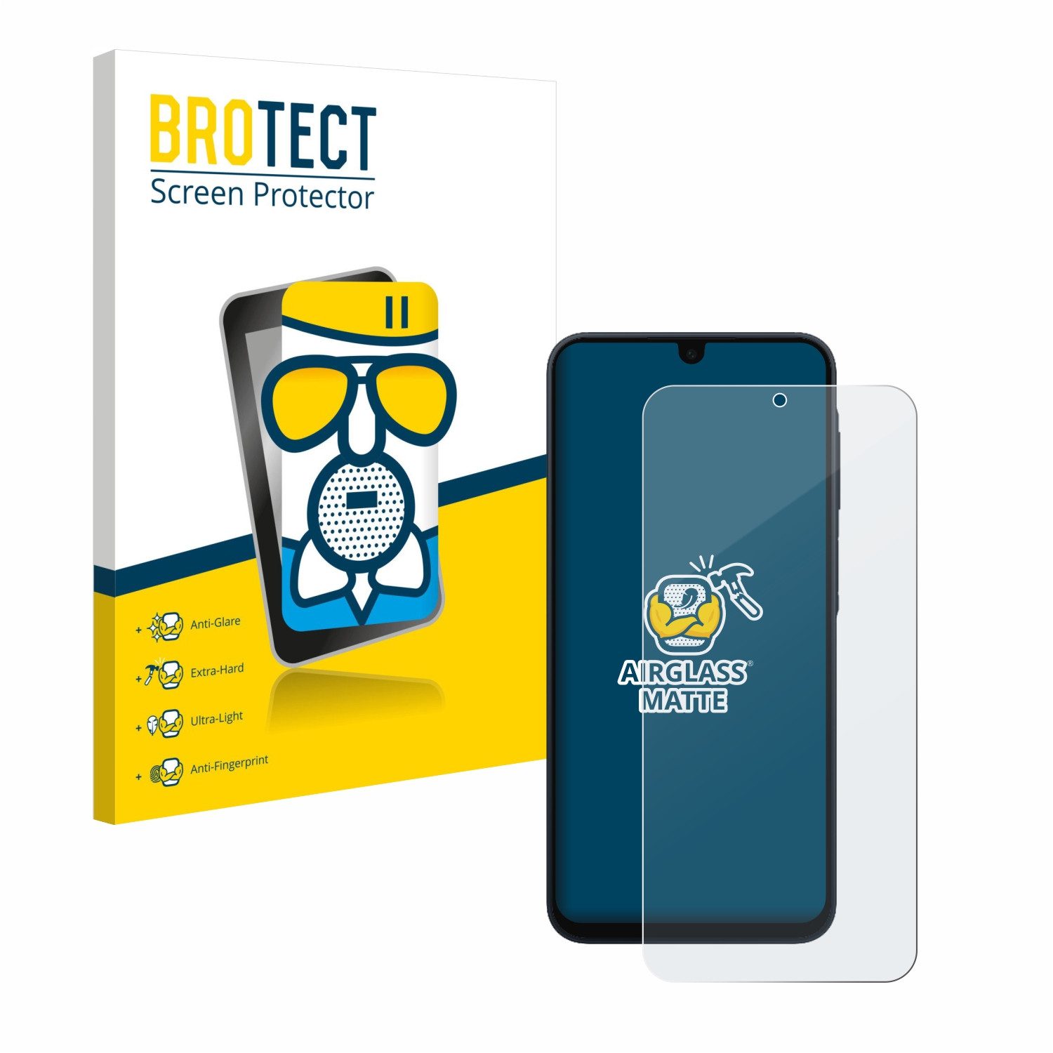 BROTECT Displayschutzglas Folie für Samsung Galaxy A17 5G, Schutzfolie Glas Panzer Display Schutz matt