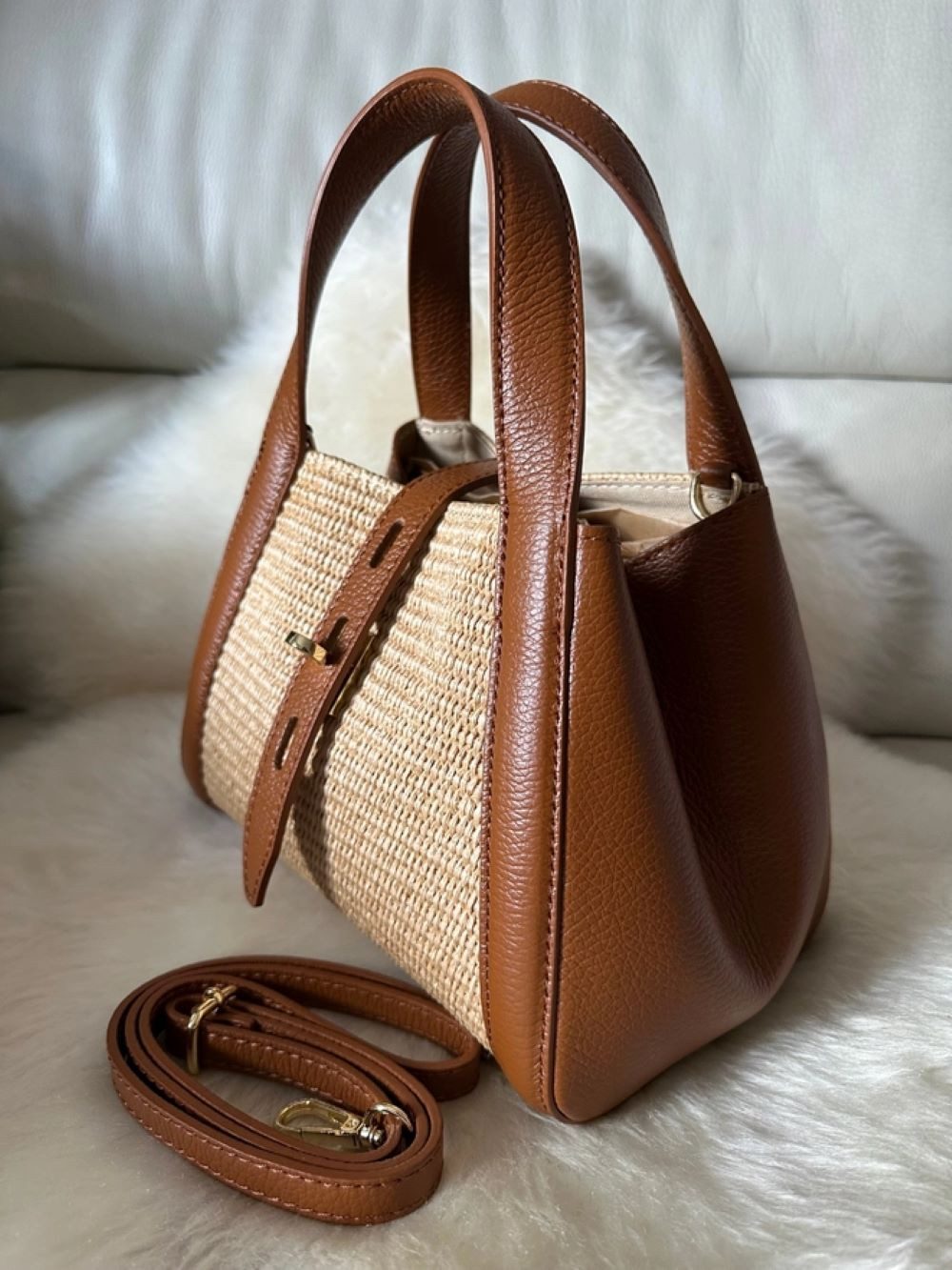 Goodman Design Handtasche Italienische Raffiatasche mit günstig online kaufen