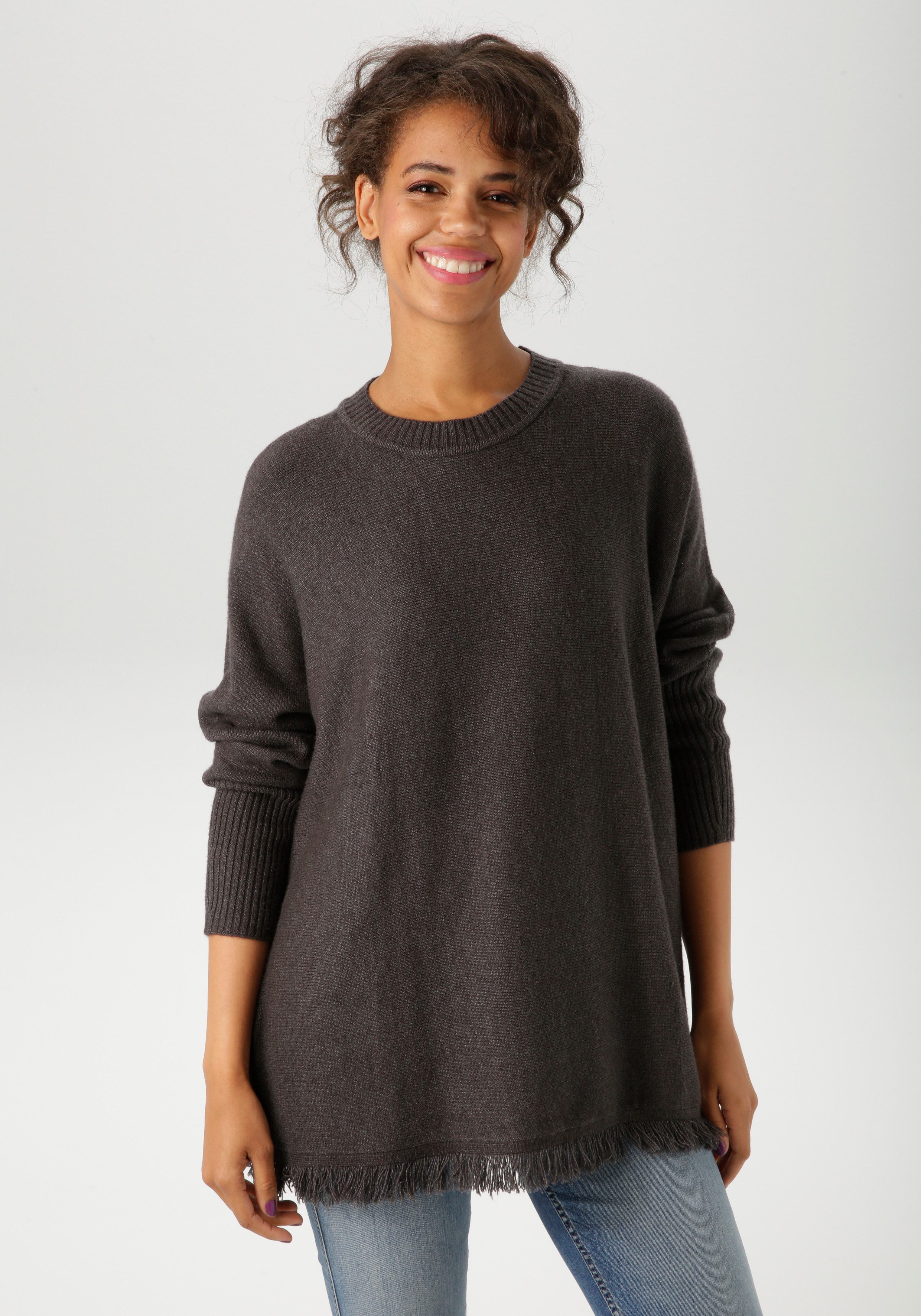 Aniston CASUAL Strickpullover mit eingestricktem Stern günstig online kaufen