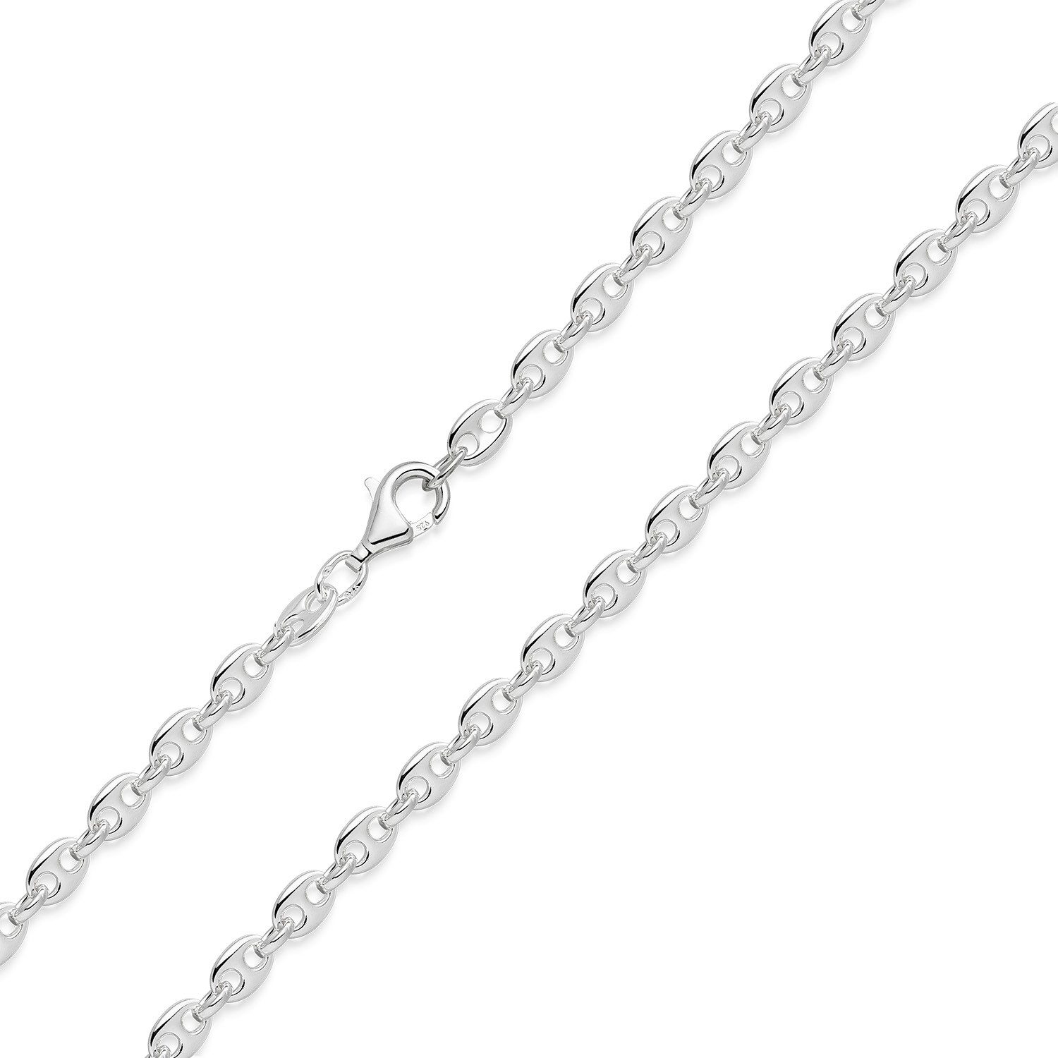 Materia Gliederkette Damen Silber Kaffeebohnenkette K106, 925 Sterling Silb günstig online kaufen