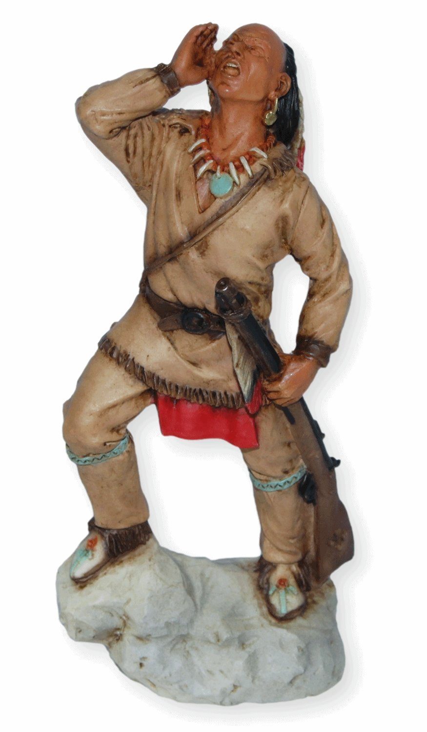 Dekofigur Native American Figur Miami Häuptling Little Turtle H 17 cm Castagna