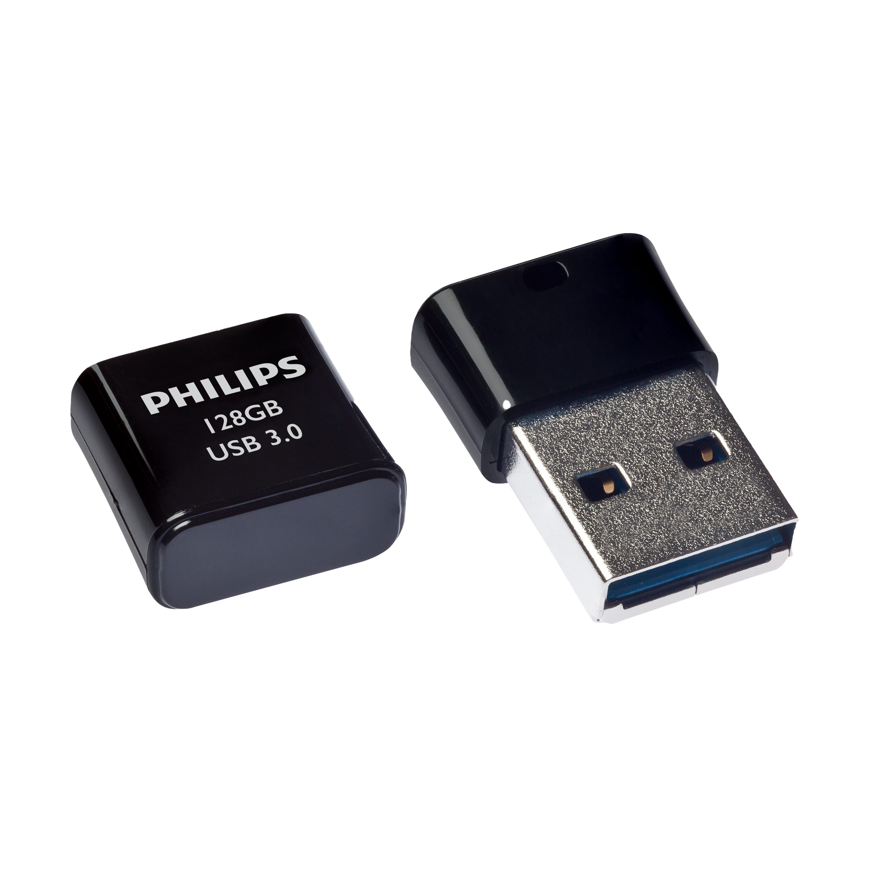 Philips FM12FD90B/00 USB-Stick (USB 3.0, Lesegeschwindigkeit 180,00 MB/s, Midnight Black®, 128GB, USB3.0, Handschlaufe)