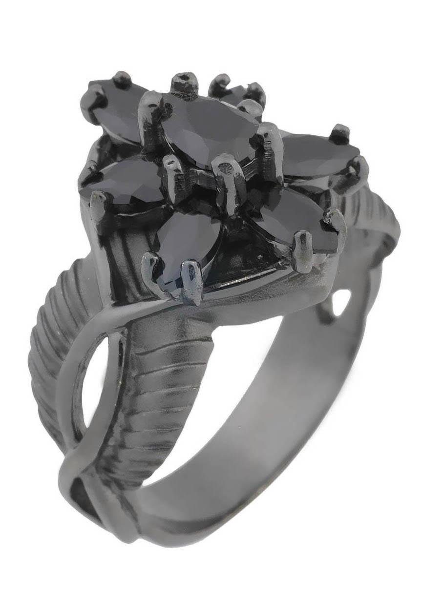 Der Herr der Ringe Fingerring Dark Years Collection Arwens Abendstern - schwarz, 20002138, Made in Germany - mit Zirkonia (synth)