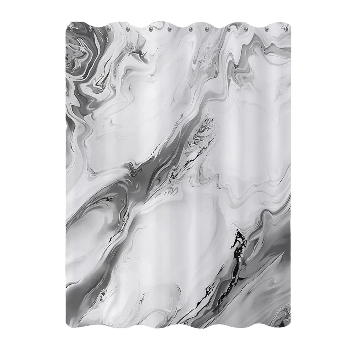Agger Duschvorhang Modern – Abstrakt Marmor Aquarell Design, Wasserdicht & Waschbar Breite 180 cm (1-tlg), Badvorhang für Dusche & Badewanne