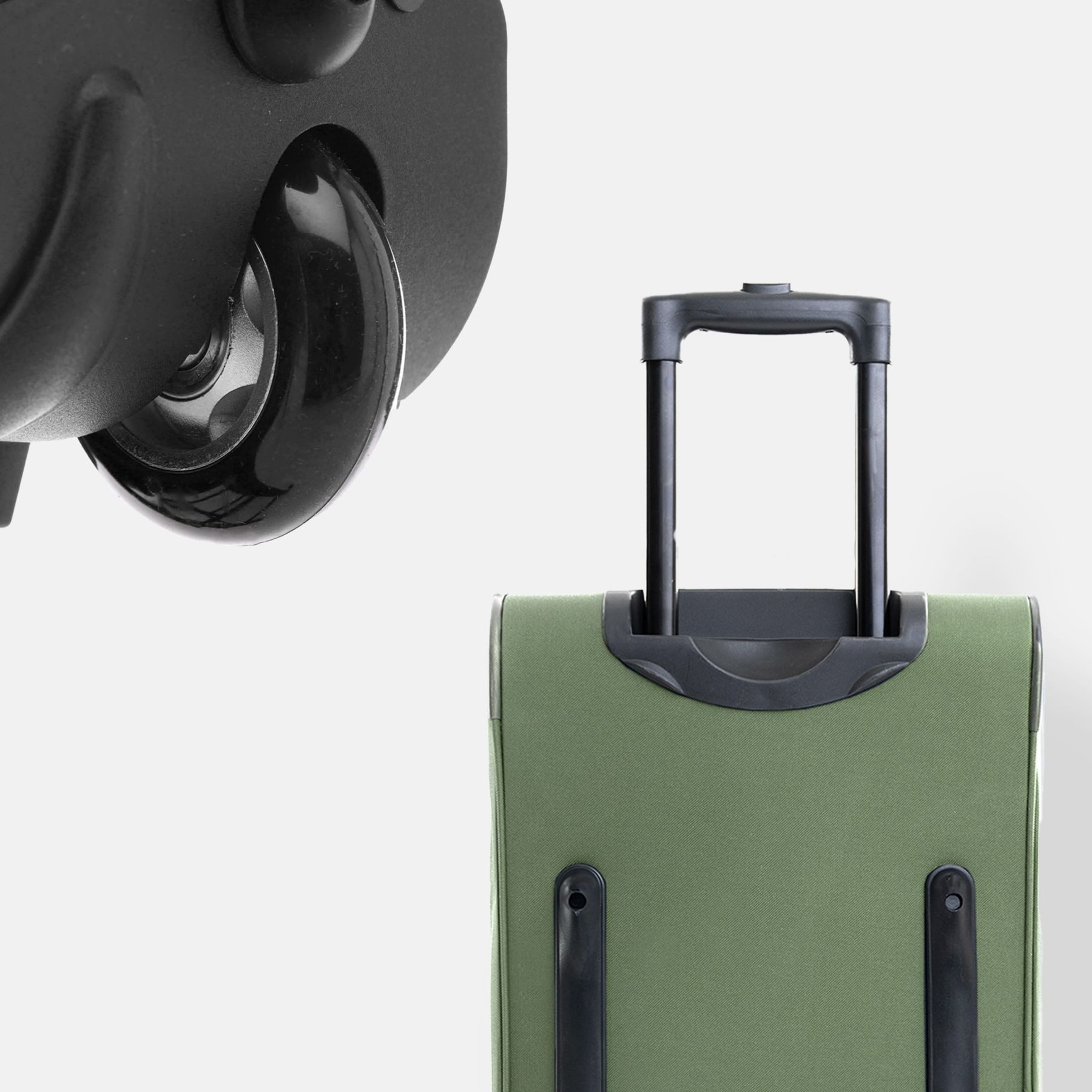 FERGÉ Reisetasche wasserabweisend Reisetasche mit Rollen groß Paris, Reisetasche mit Rollen und extra Schuhfach, Reisegepäck olive – Bild 5 von 5