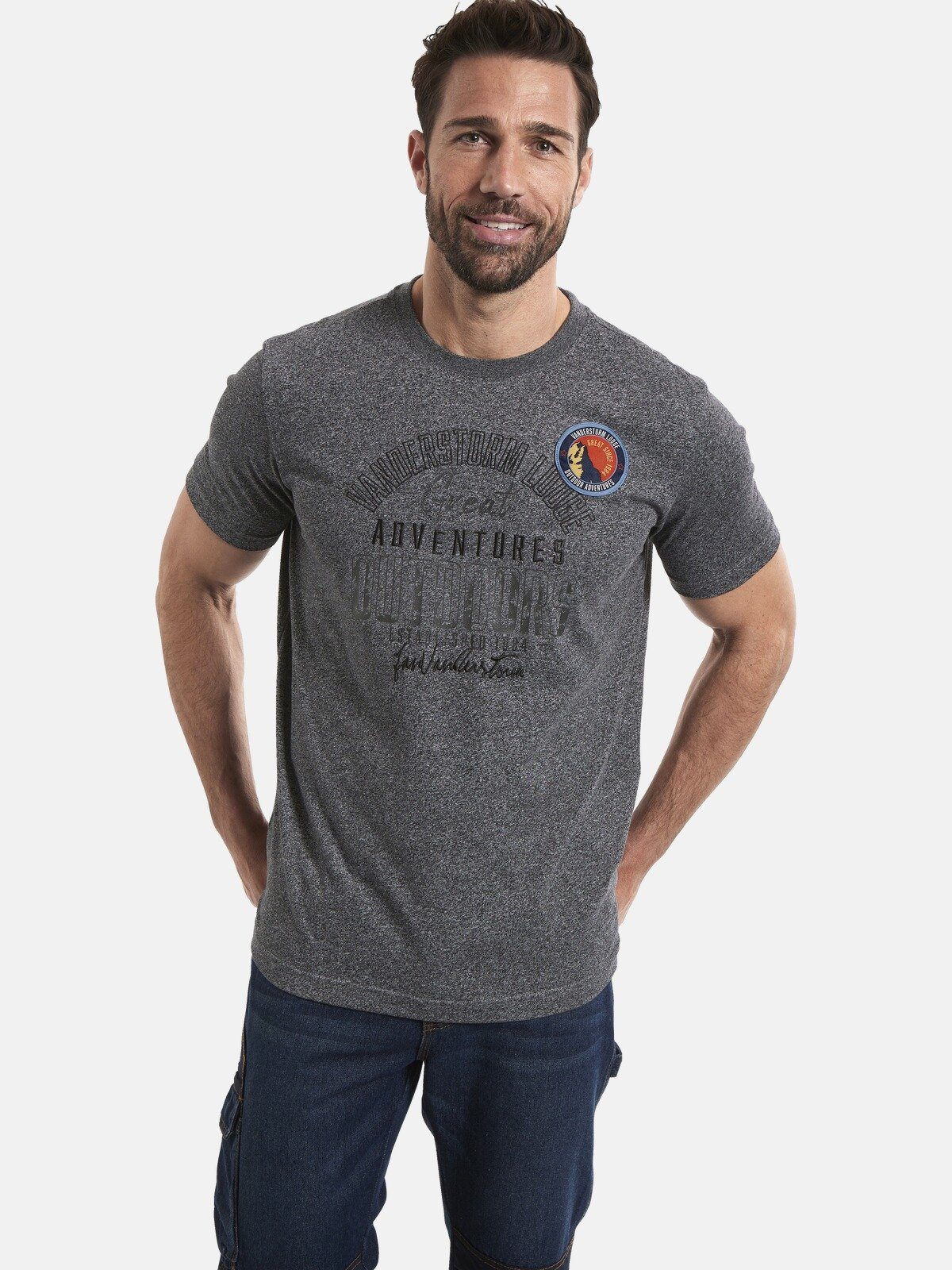 Jan Vanderstorm T-Shirt GAURI aus angenehmen Baumwollmix