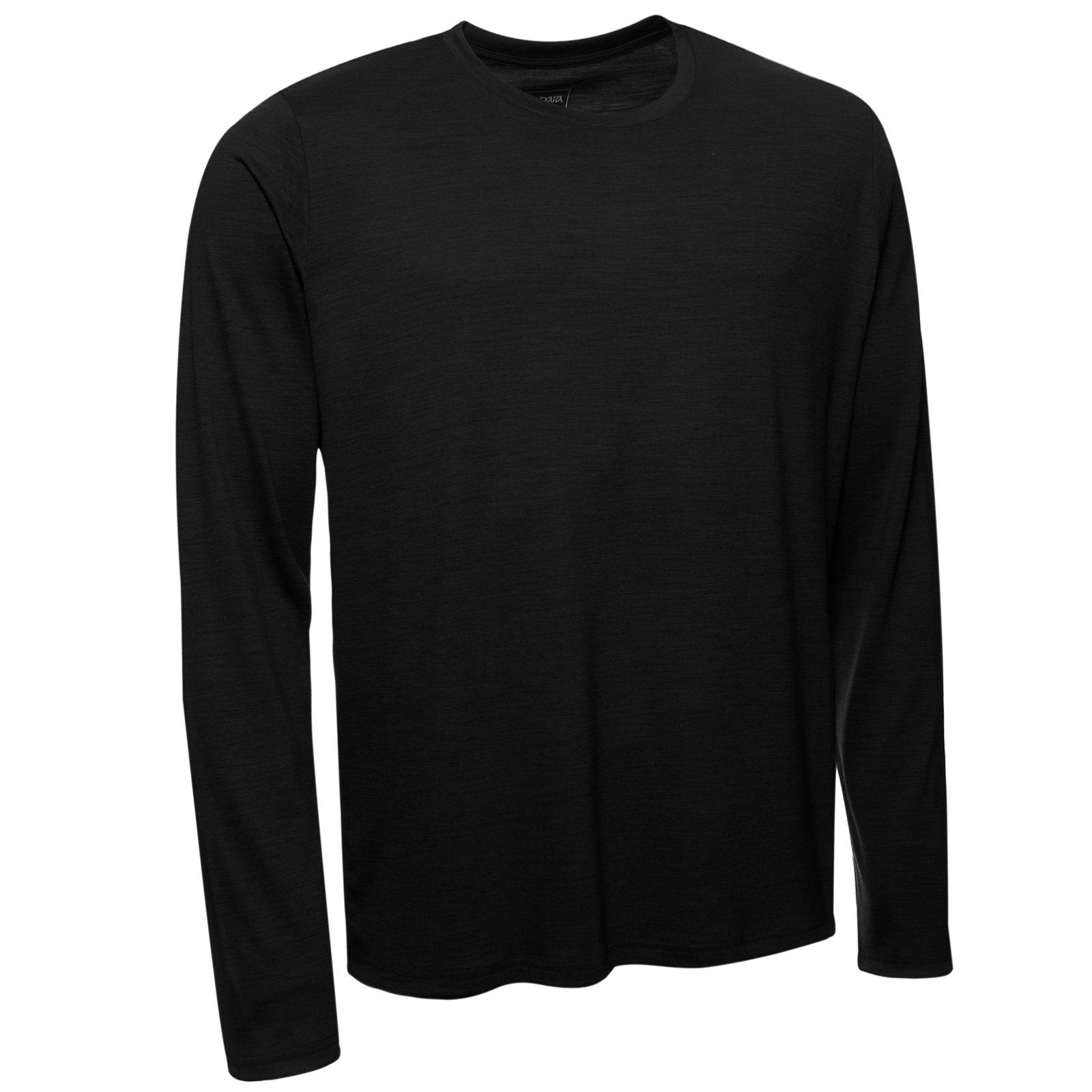 Merino aus 200 Sportswear Regular Black in Kaipara Merinowolle reiner Germany Merino Made Longsleeve - (1-tlg) Langarmshirt Herren URBAN