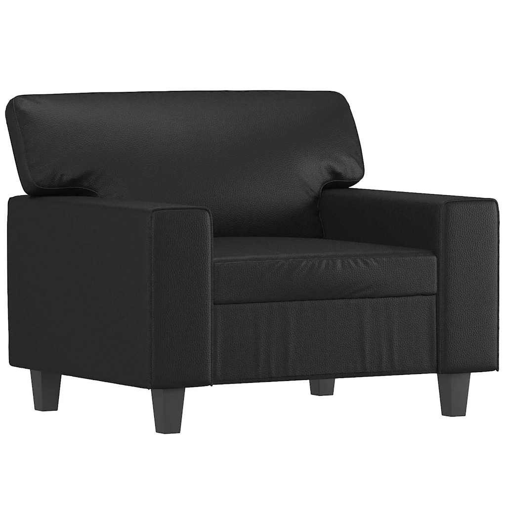 vidaXL Sofa Sessel Schwarz 60 cm Kunstleder, 1 Teile