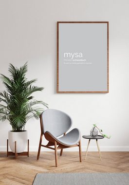 NORDIC WORDS Poster Mysa (Schwedisch: Es sich gemütlich machen)