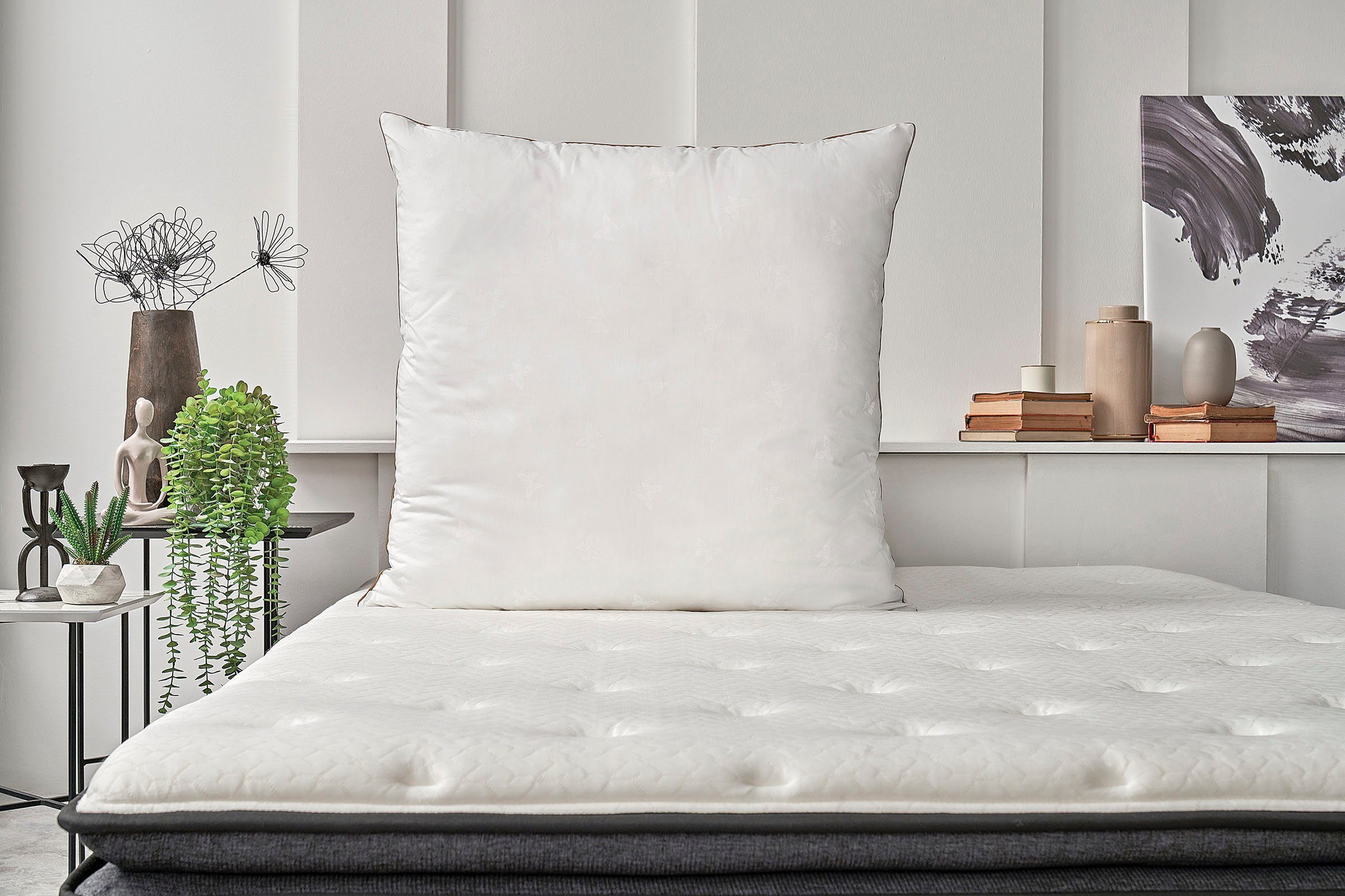 Yatas Bedding Kopfkissen Dacron® Climarelle®. Kopfkissen 80x80 cm, Bauchschläfer, Rückenschläfer, Seitenschläfer, kühlende Wirkung, allergiker geeignet (Hausstauballergiker)