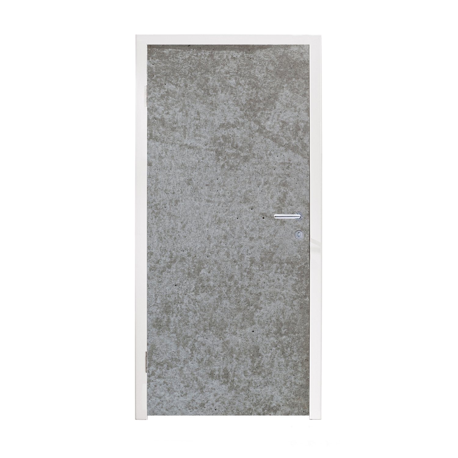 MuchoWow Türtapete Beton - Grau - Seide, Matt, bedruckt, (1 St), Fototapete für Tür, Türaufkleber, 75x205 cm