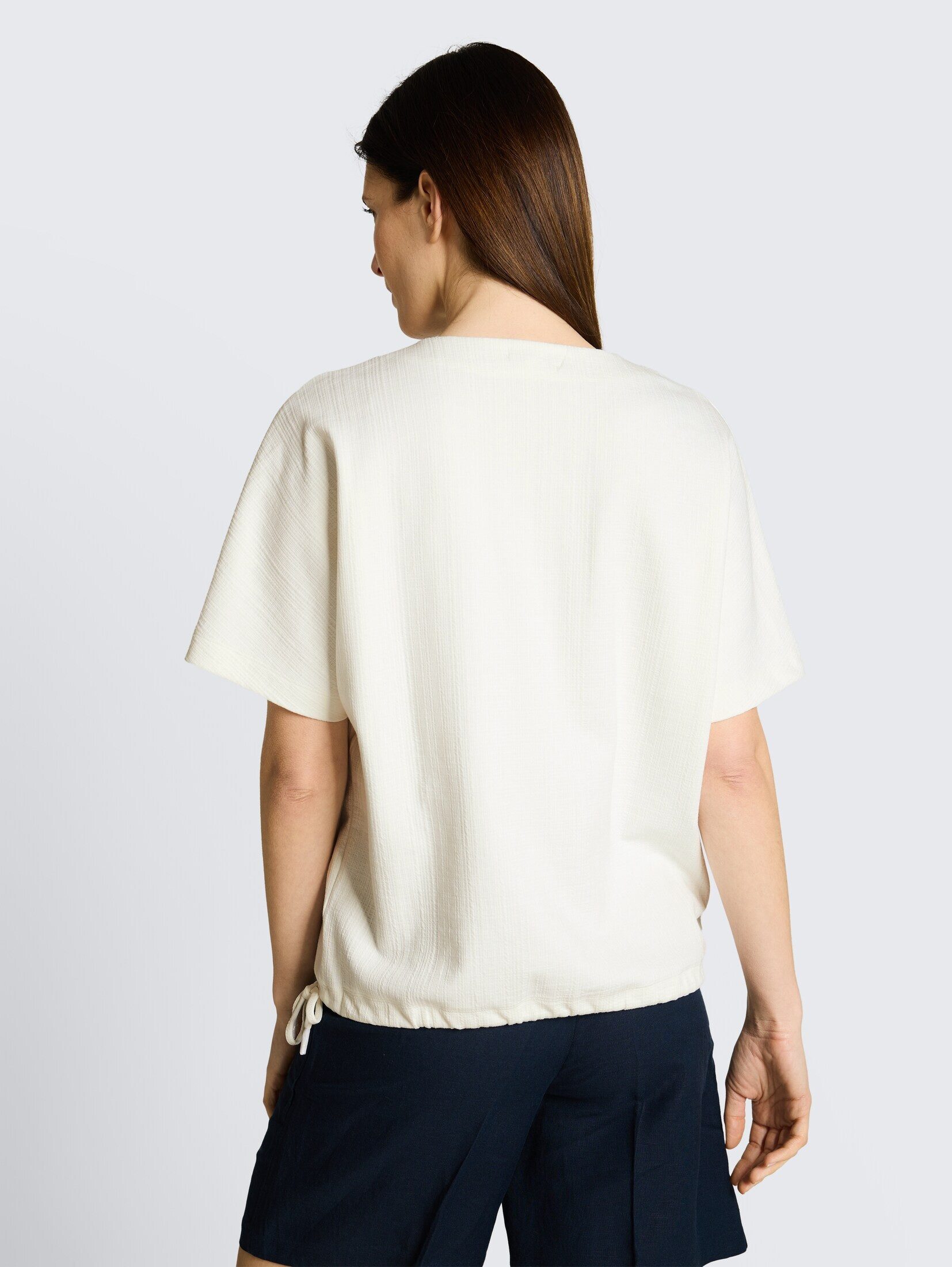 TOM TAILOR Sweatshirt Strick & Sweatshirts Jacquard Sweatshirt mit V-Ausschnitt