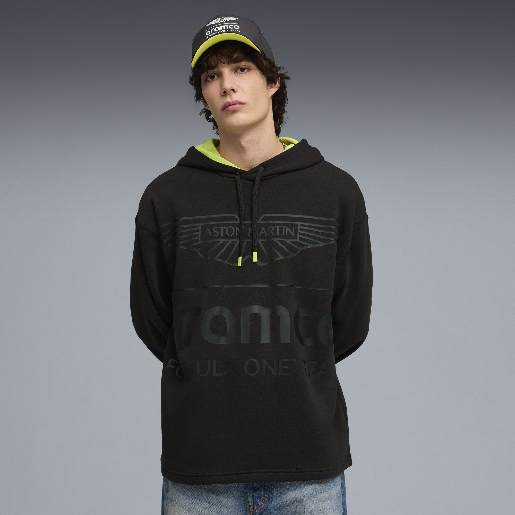 PUMA Hoodie PUMA x ASTON MARTIN ARAMCO F1® TEAM Relaxed Hoodie Herren