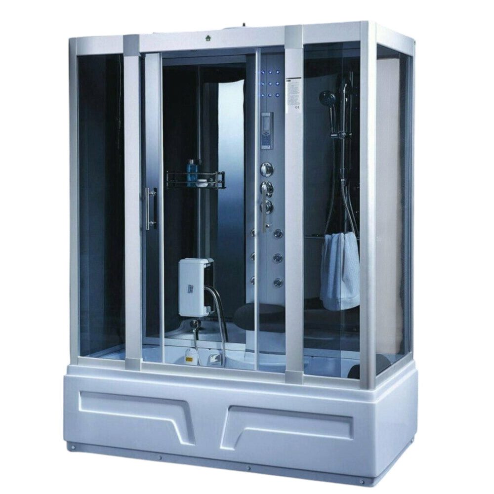 DEKO VERTRIEB BAYERN Dampfdusche XXL Luxus LED Dampfdusche inkl. Whirlpool Duschtempel Komplettdusche O