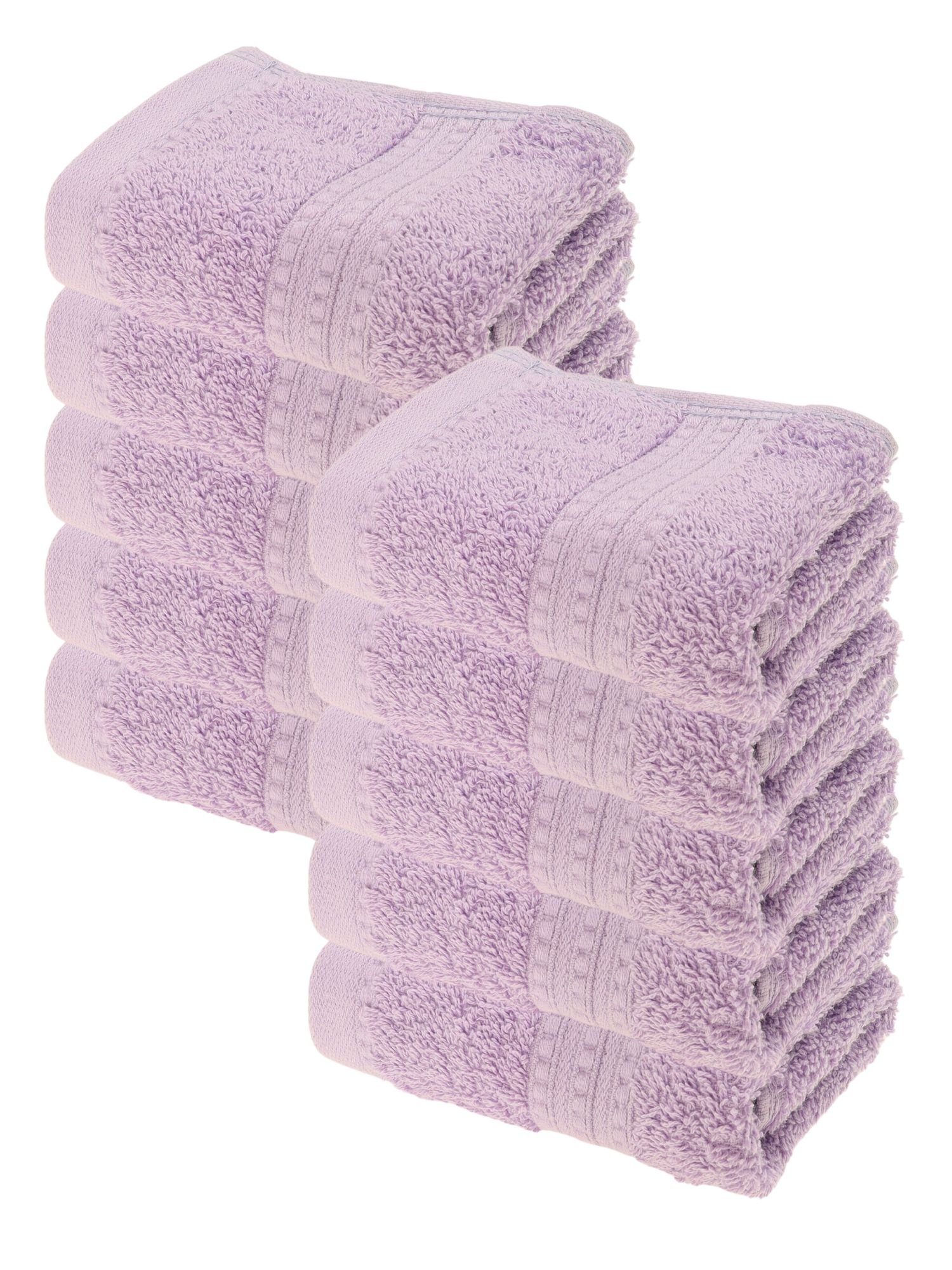 Julie Julsen Handtücher 10-Handtücher-Lavendel, Bio-Baumwolle (10-St) günstig online kaufen