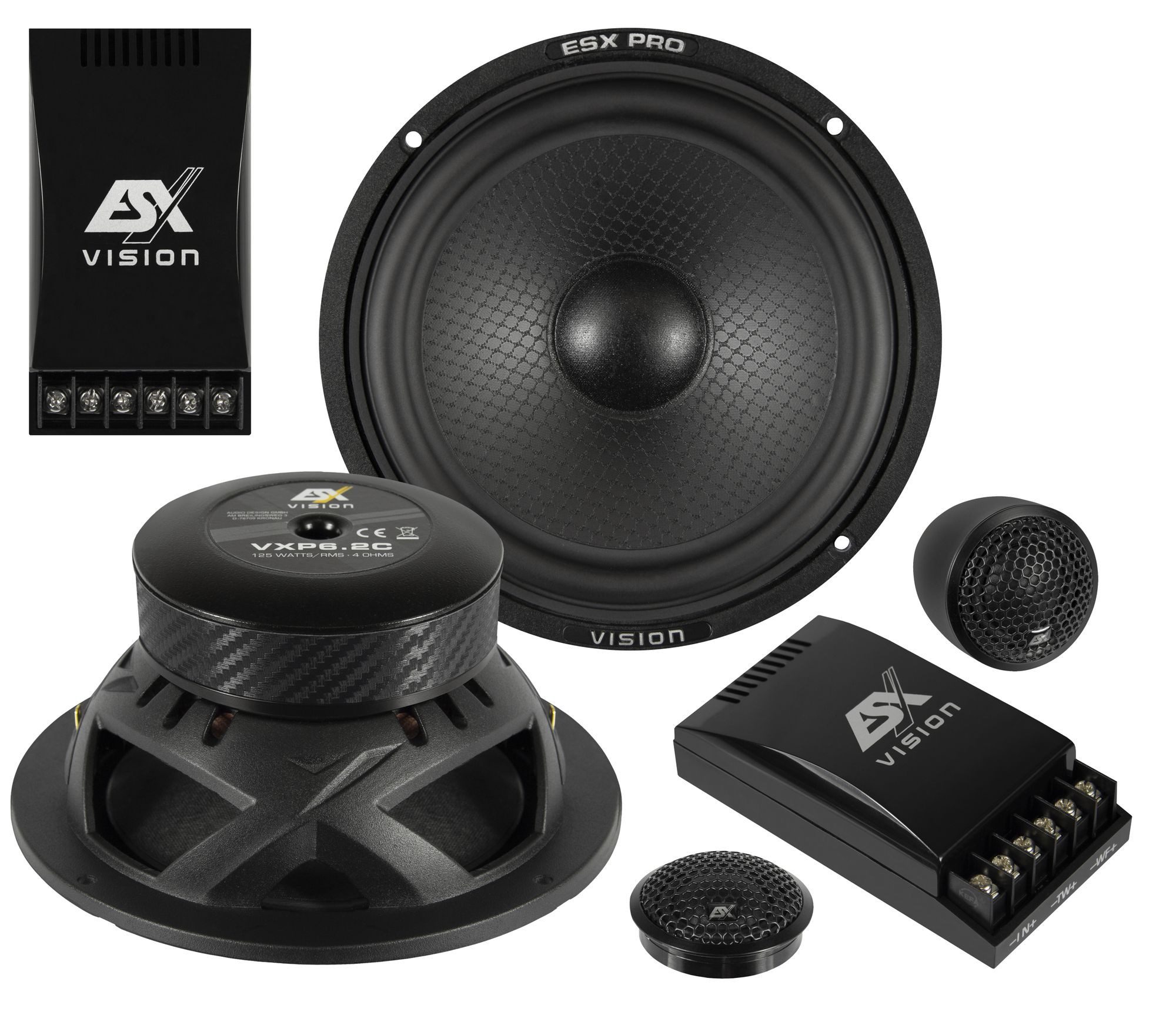 ESX VISION PRO VXP6.2C 16,5 cm (6.5) 2-Wege Komponenten-System Auto-Lautsprecher (125 W)