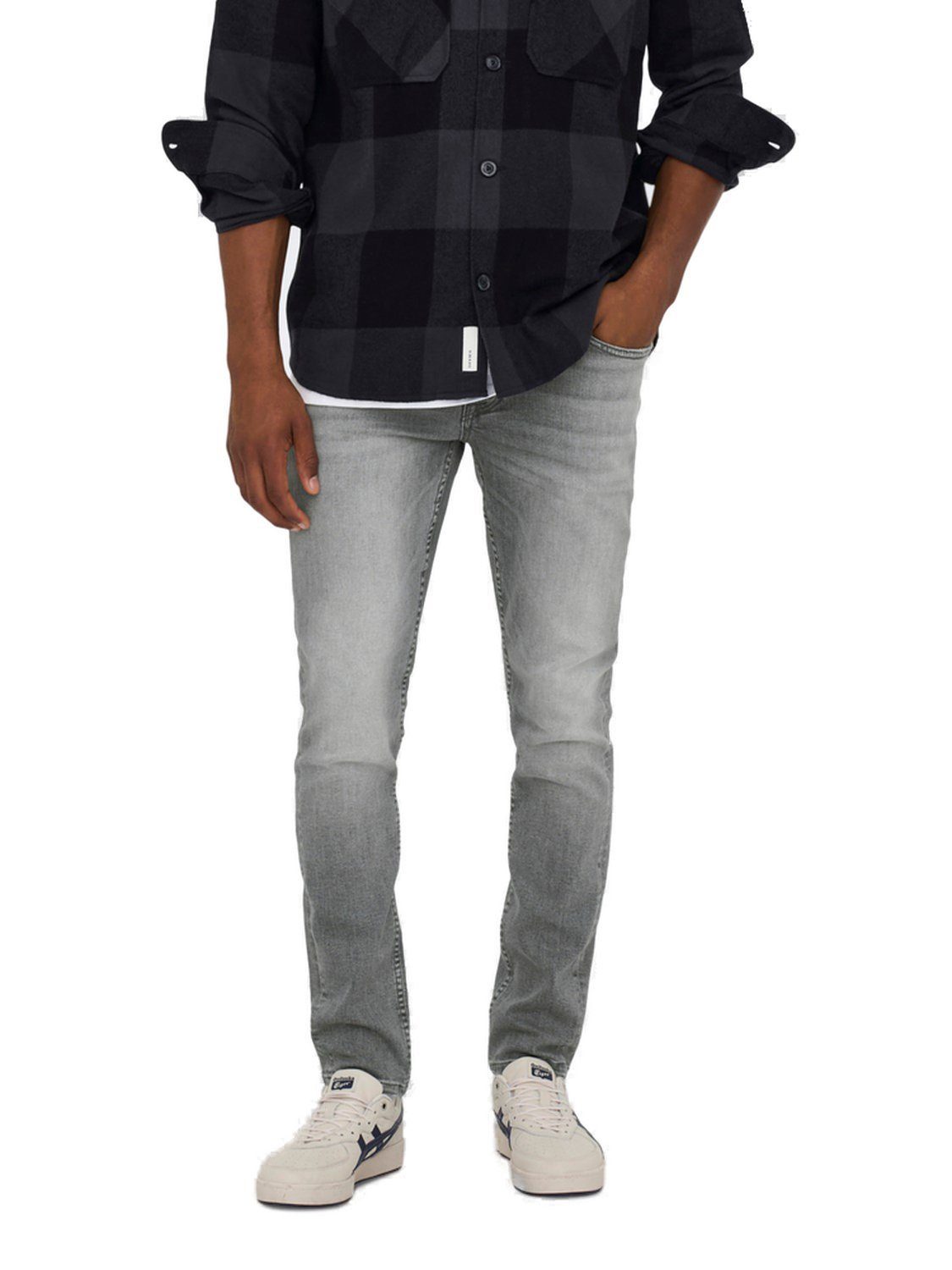 Slim-fit-Jeans ONSLOOM SLIM GREY 3227