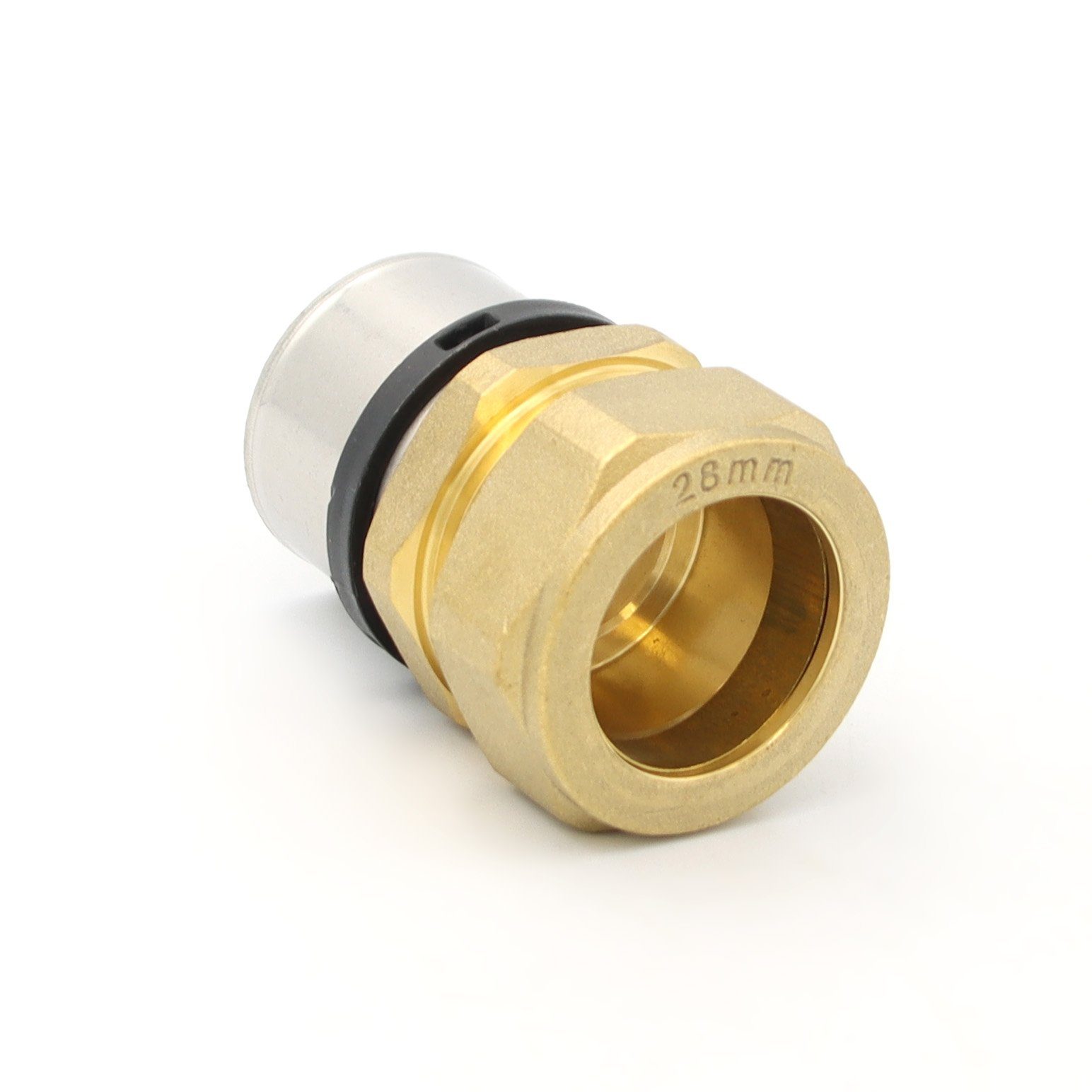 PipeTec Deutschland Pressfitting Pressfitting Übergang Verbundrohr 32x3 auf 28mm Kupferrohr TH Kontur