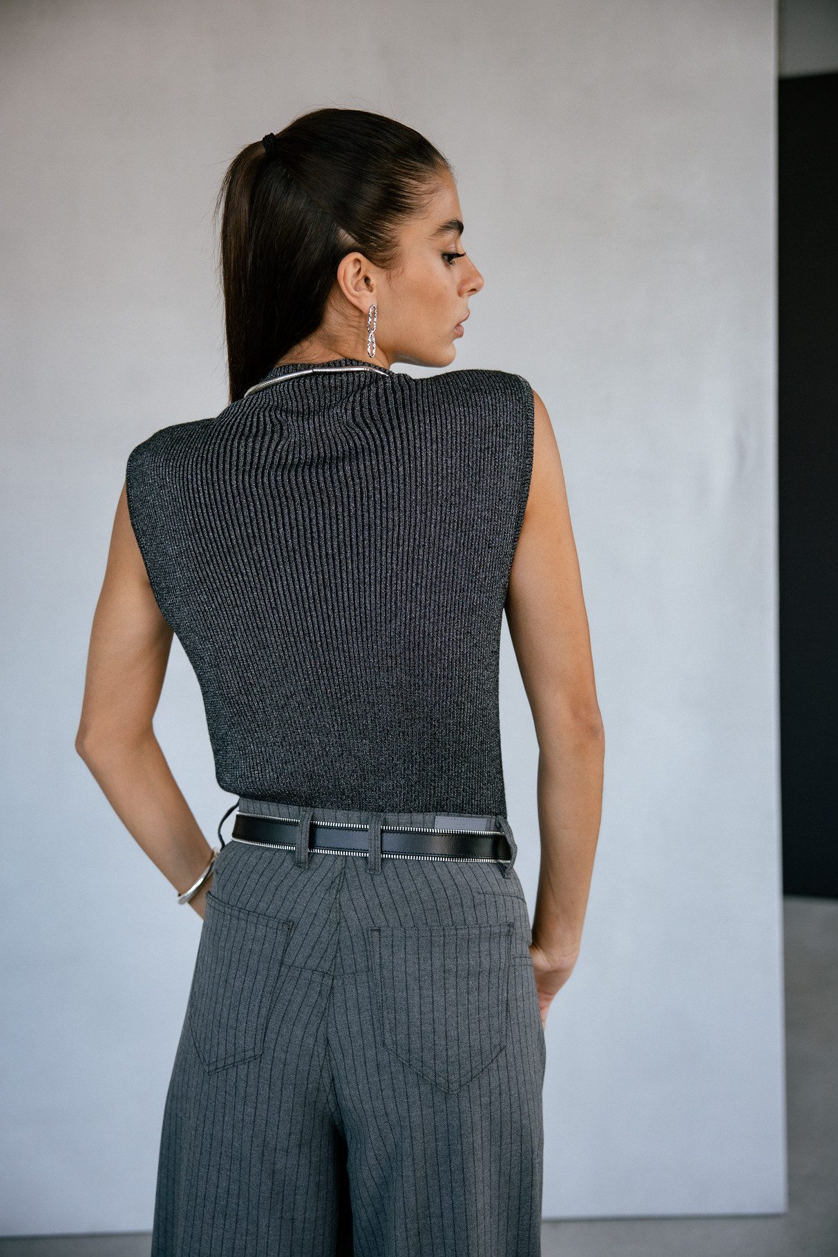 Freeman T. Porter Shirttop Toria Lurex - Schimmernder Slim-Fit-Pullover - Ä günstig online kaufen