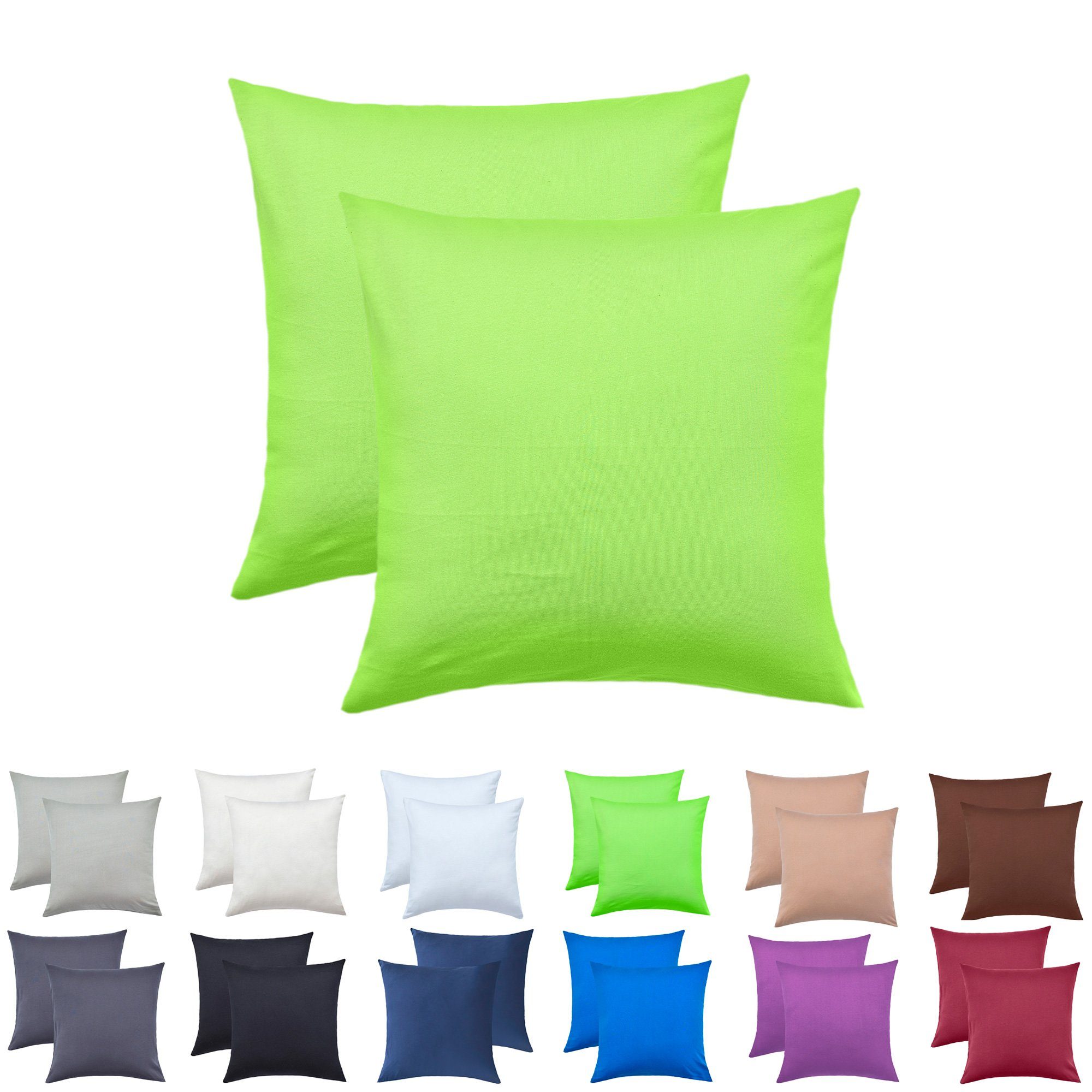 NatureMark Kissenbezüge 2er Pack Jersey Kissenbezug Kissenhülle, (2 Stück), günstig online kaufen