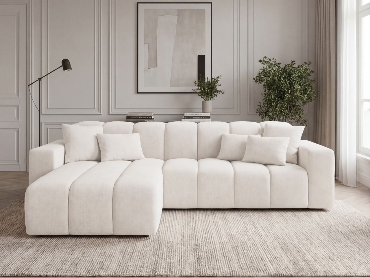 GrainGold Ecksofa L-Form Nork L, Set, Couch, HR-Schaum, T25-Schaum, Freistehendes