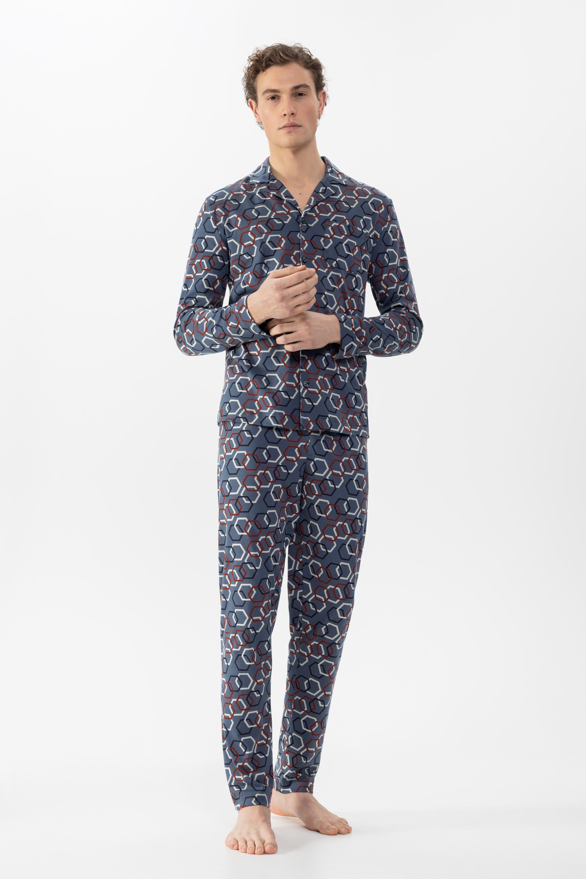 Mey Biancheria da giorno serie Blue Flower Uomo Pantaloni Jazz 2120086, Tide Blue, M
