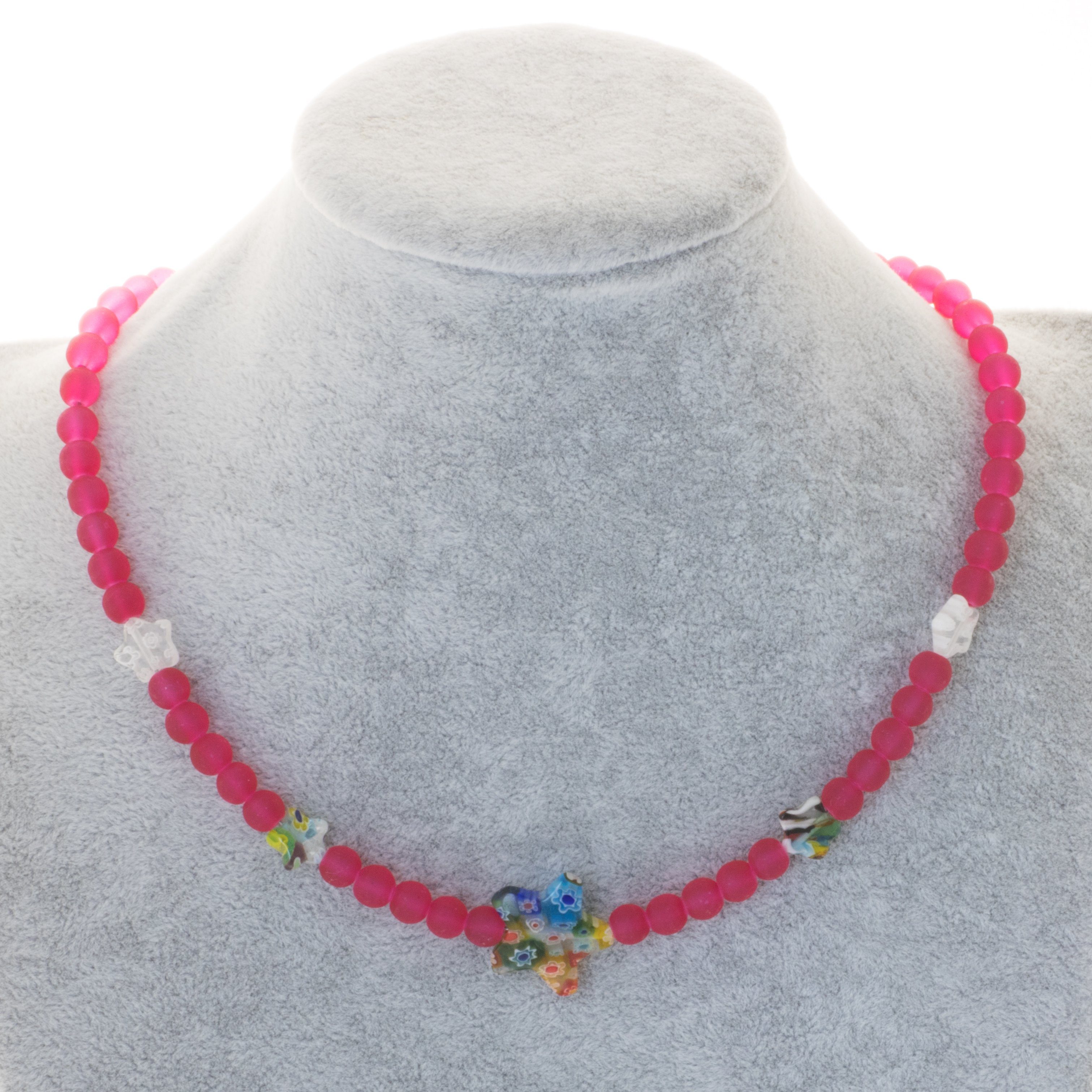 Perlenkette Kinderkette Millefiori Sternchen