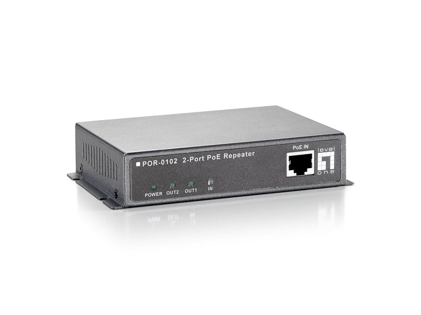 Levelone LevelOne POR-0102 2-Port PoE Repeater Netzwerk-Adapter