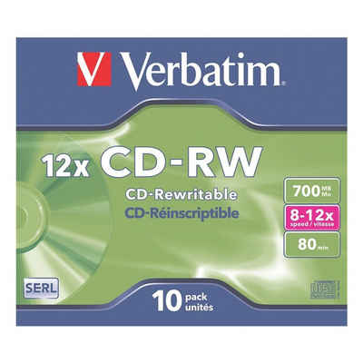 Verbatim CD-Rohling CD-RW, 700 MB, mehrfach beschreibbar